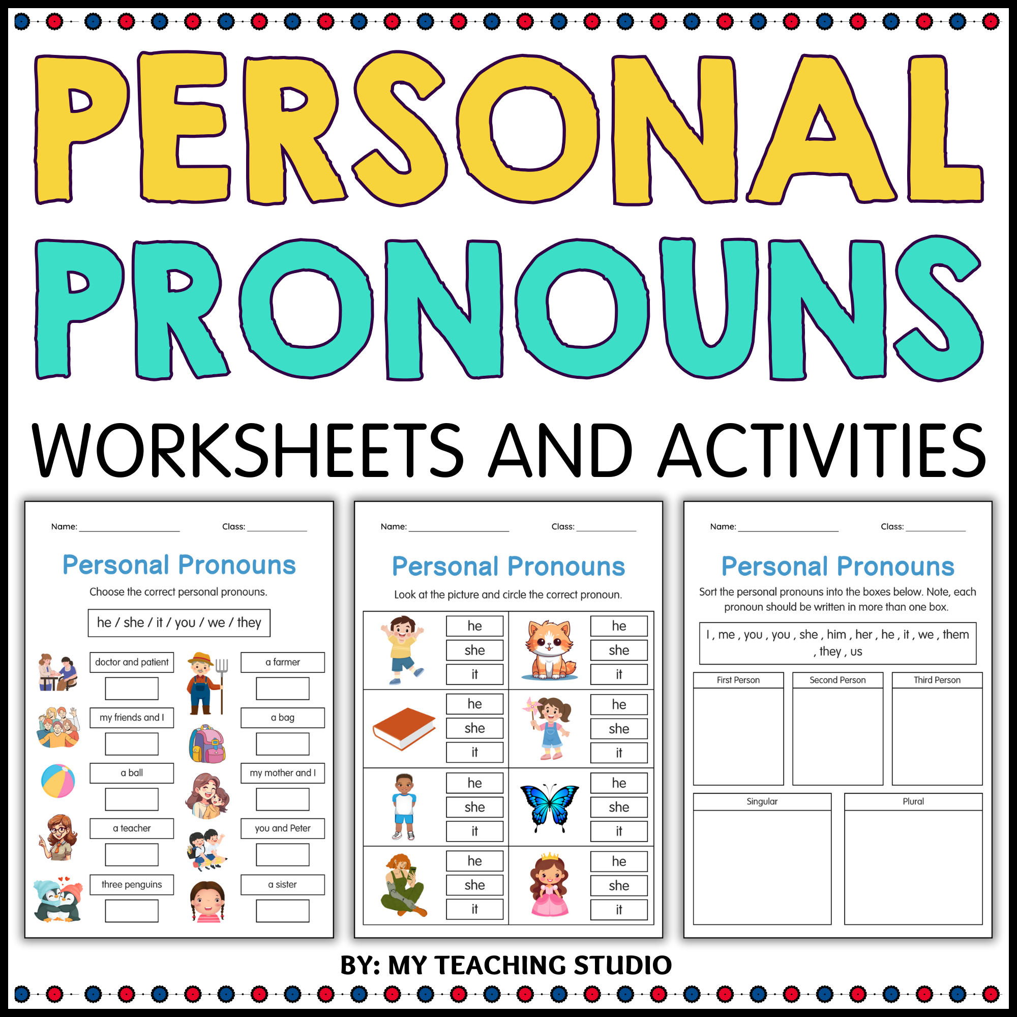 Personal Pronouns Activity Worksheets For Grade 2 3 4 Made By Teachers Personal Pronouns Activity Worksheets For Grade 2 3 4 Made By Teachers