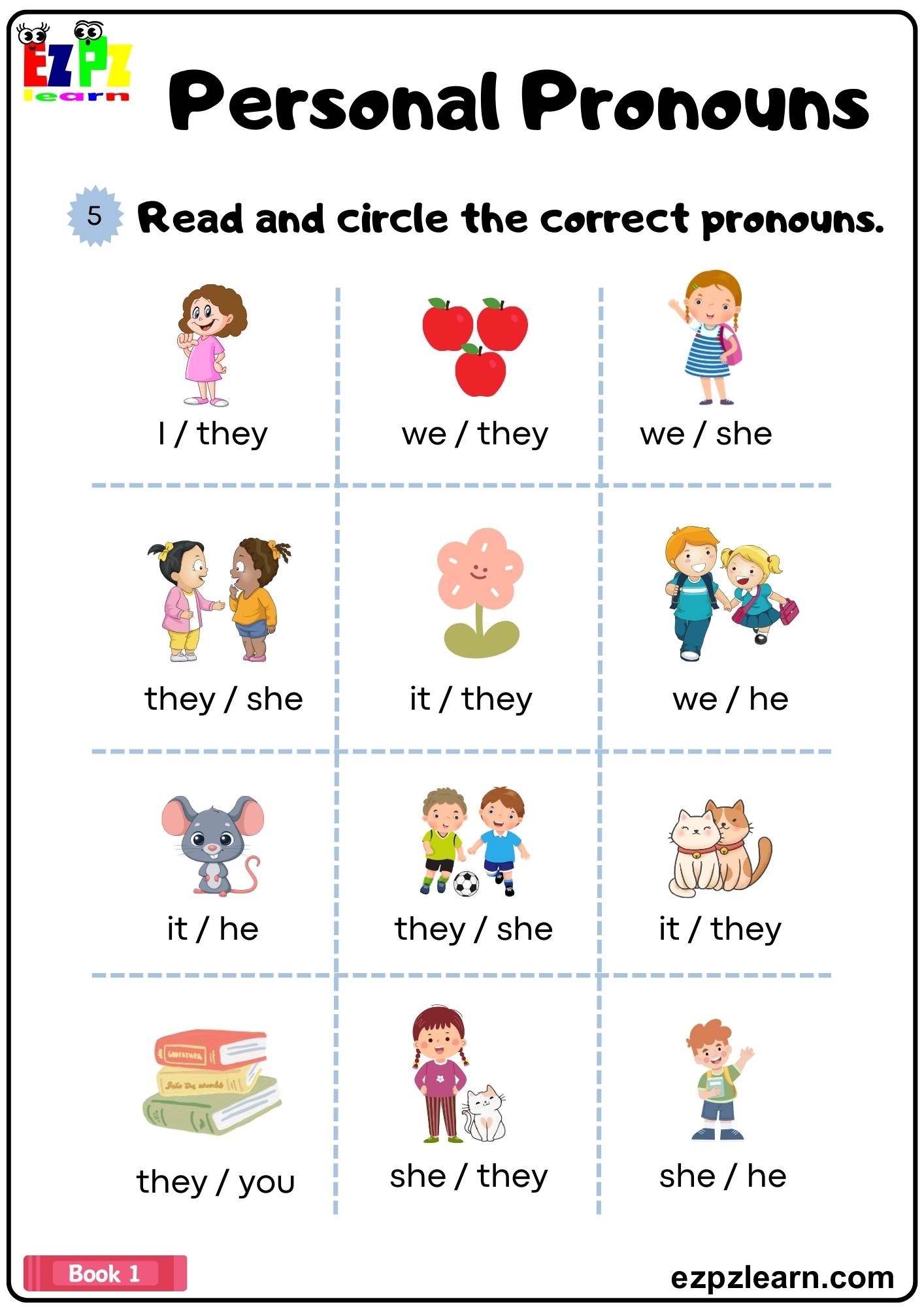 English Grammar Pronouns Worksheet