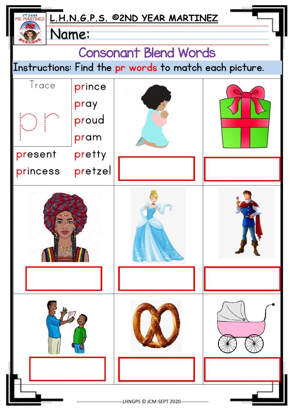 PHONICS PR WORDS Free Interactive Worksheets 6371966 PHONICS PR WORDS Free Interactive Worksheets 6371966