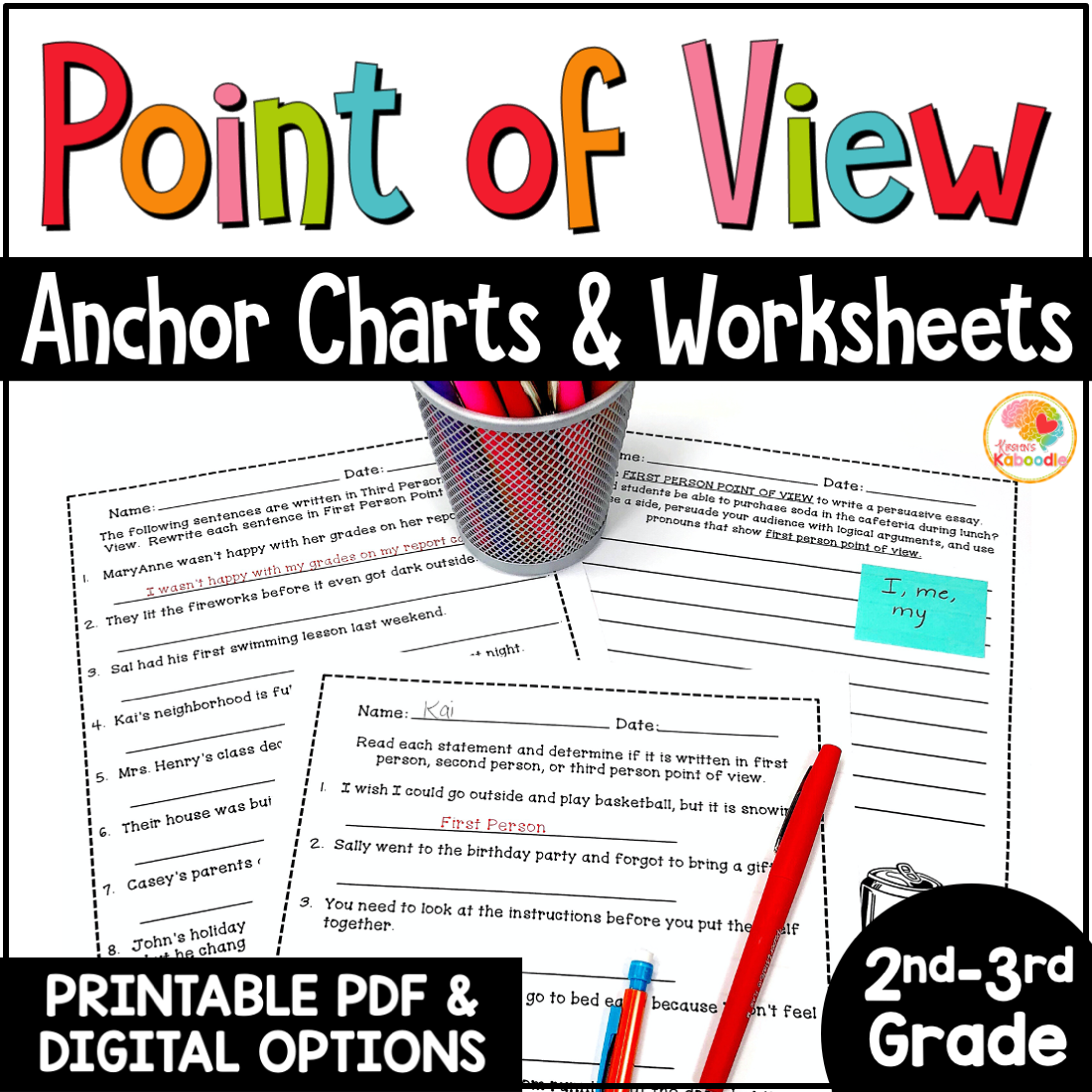 Grammar Worksheets Consistent Point Of View