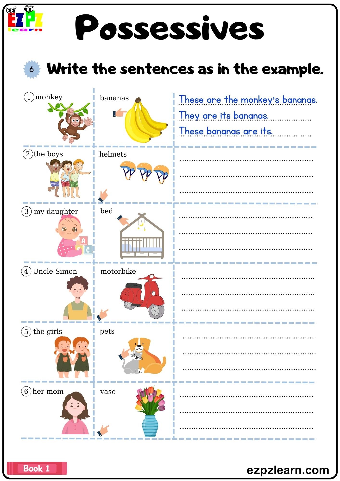 Grammar Worksheet Possessive Pronouns