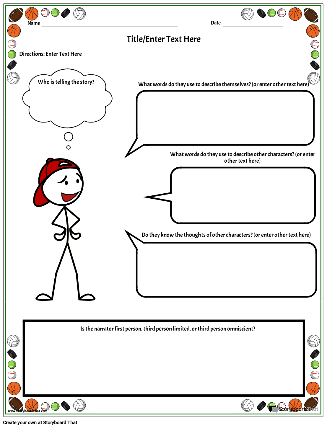 POV Worksheets Create With Storyboard That In 2025