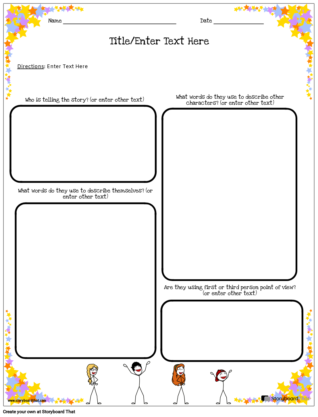 POV Worksheets Create With Storyboard That In 2025