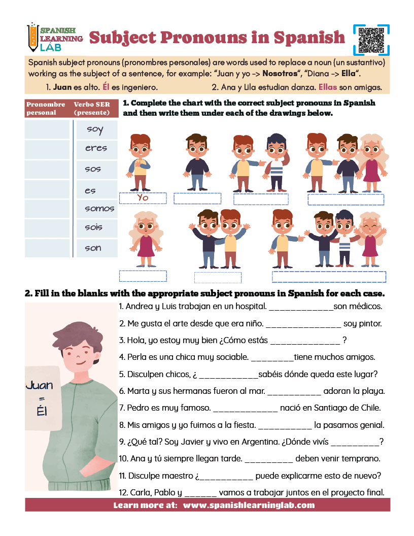 Free Spanish Grammar Worksheets