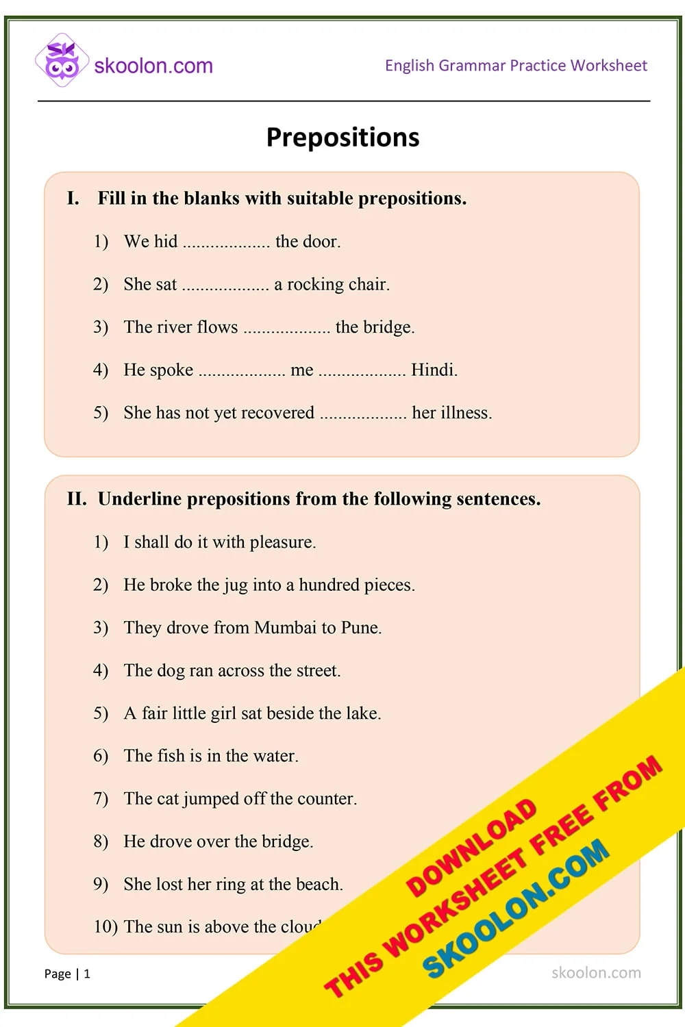 Prepositions 2 Skoolon