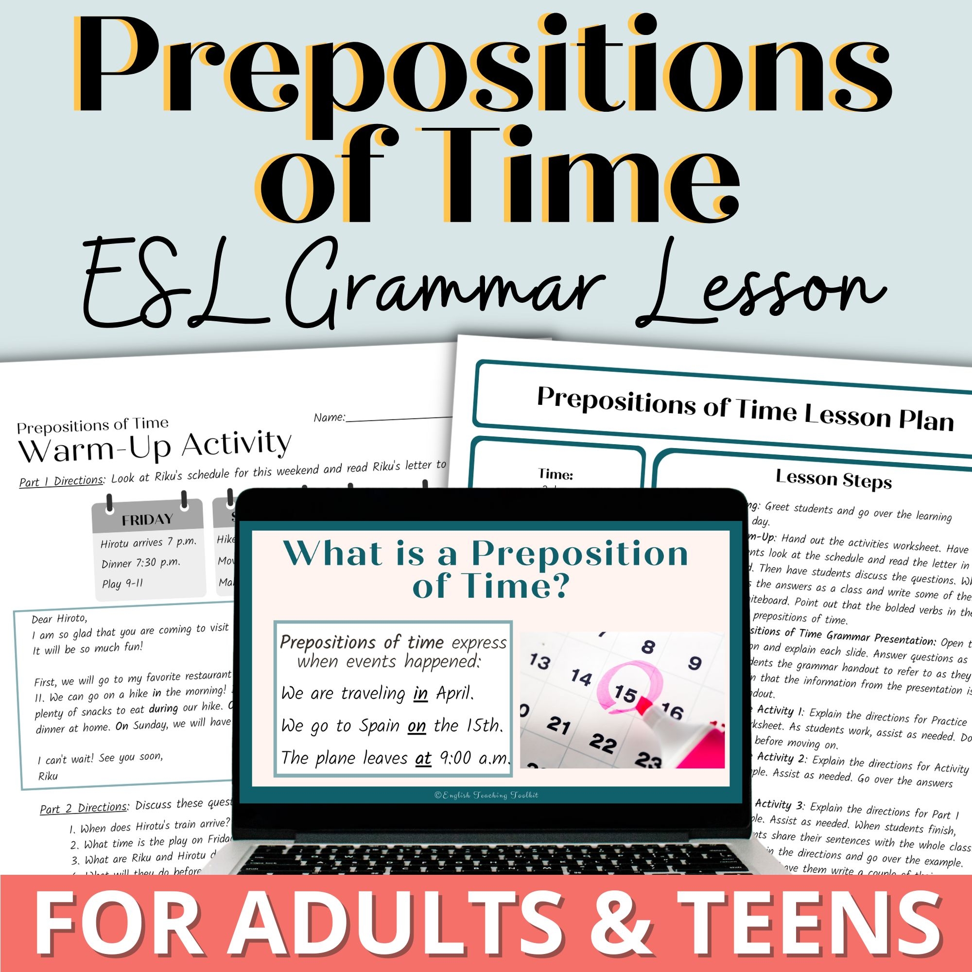 English Grammar Prepositions Worksheets