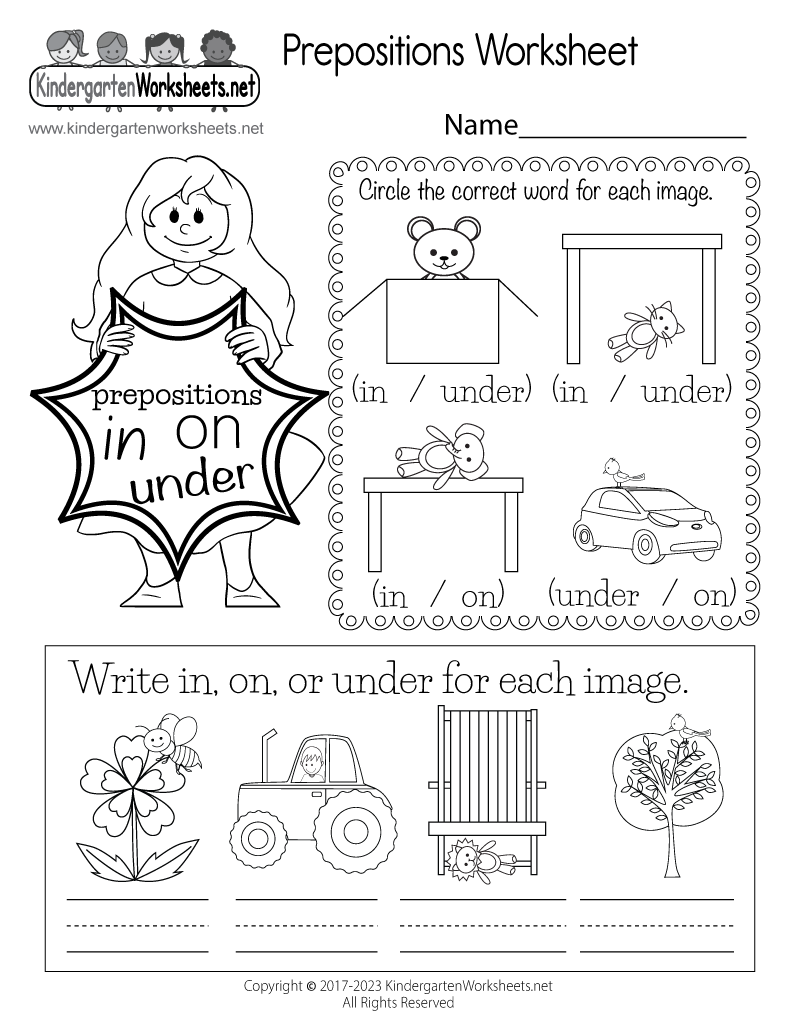 Prepositions In English Grammar Worksheets Prepositions In English Grammar Worksheets