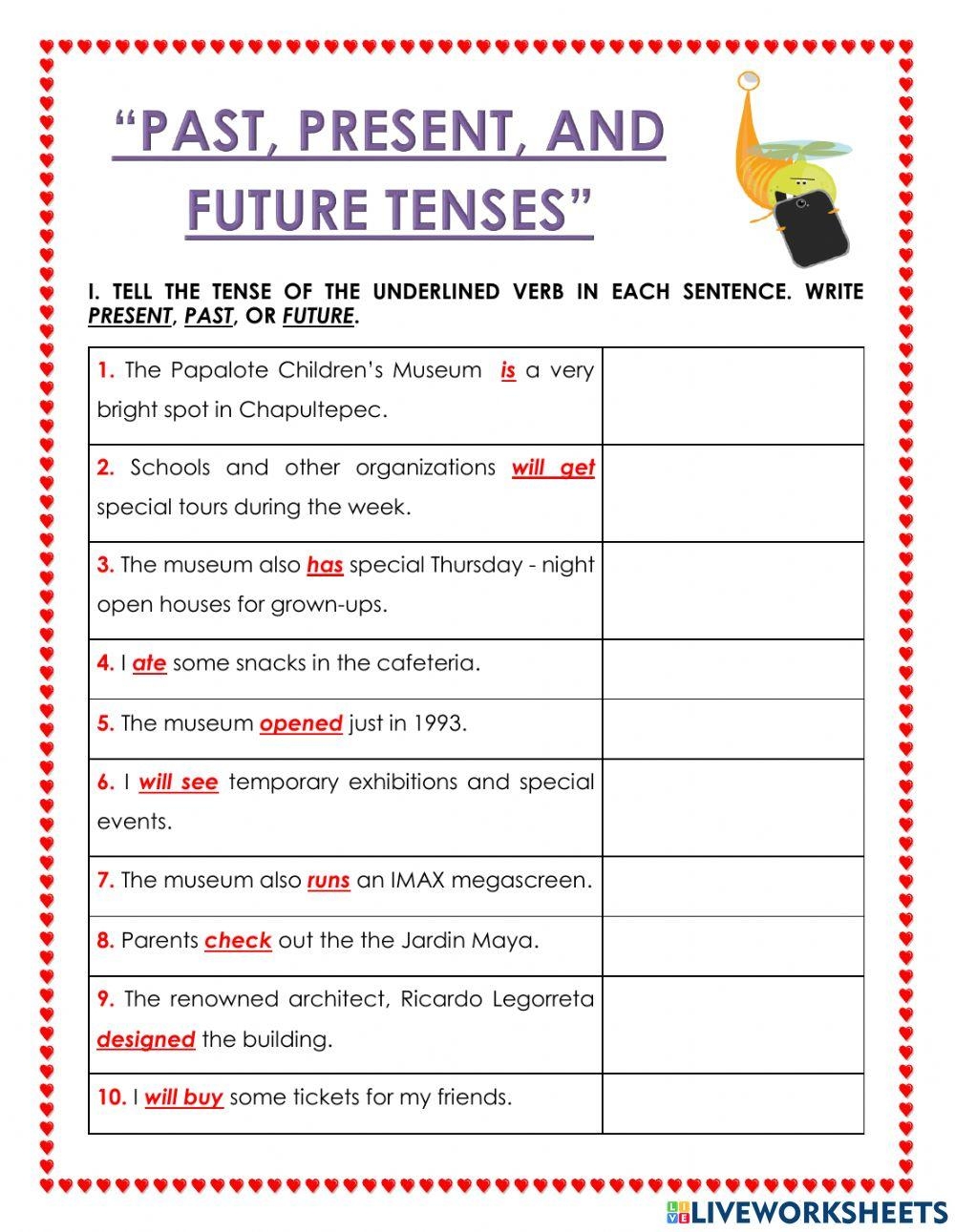 Present Past U0026 Free Interactive Worksheets 2303339
