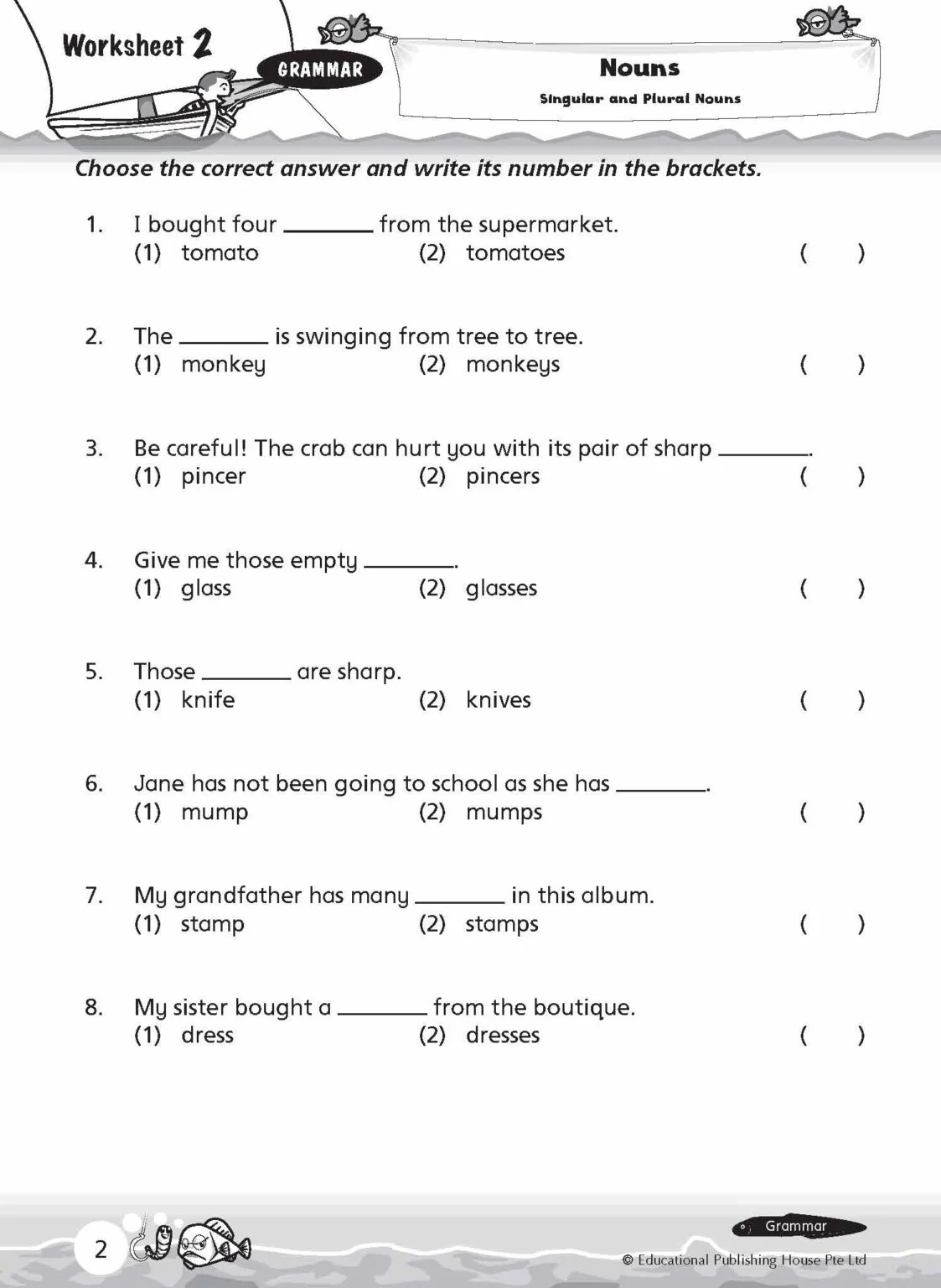 Primary 1 New English Grammar Vocabulary Worksheet Popular Book Company Pte Ltd