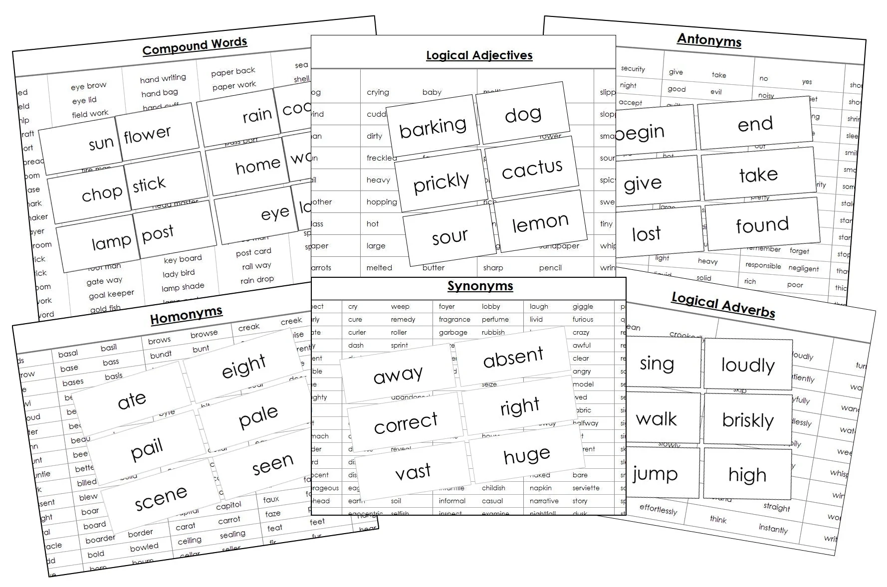 Primary Grammar Cards Montessori Print Shop Primary Grammar Cards Montessori Print Shop