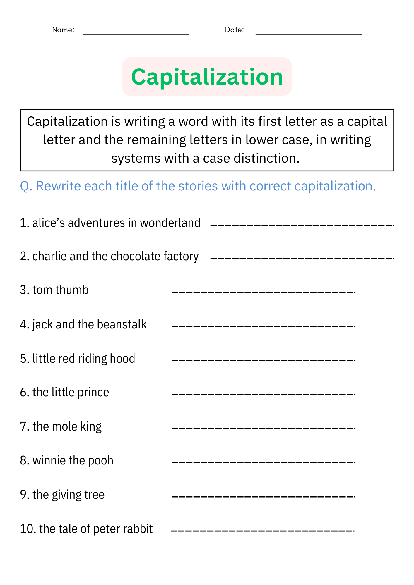 Printable Capitalization Grammar Worksheets Digital Resources For Grade 1 2 Made By Teachers Printable Capitalization Grammar Worksheets Digital Resources For Grade 1 2 Made By Teachers