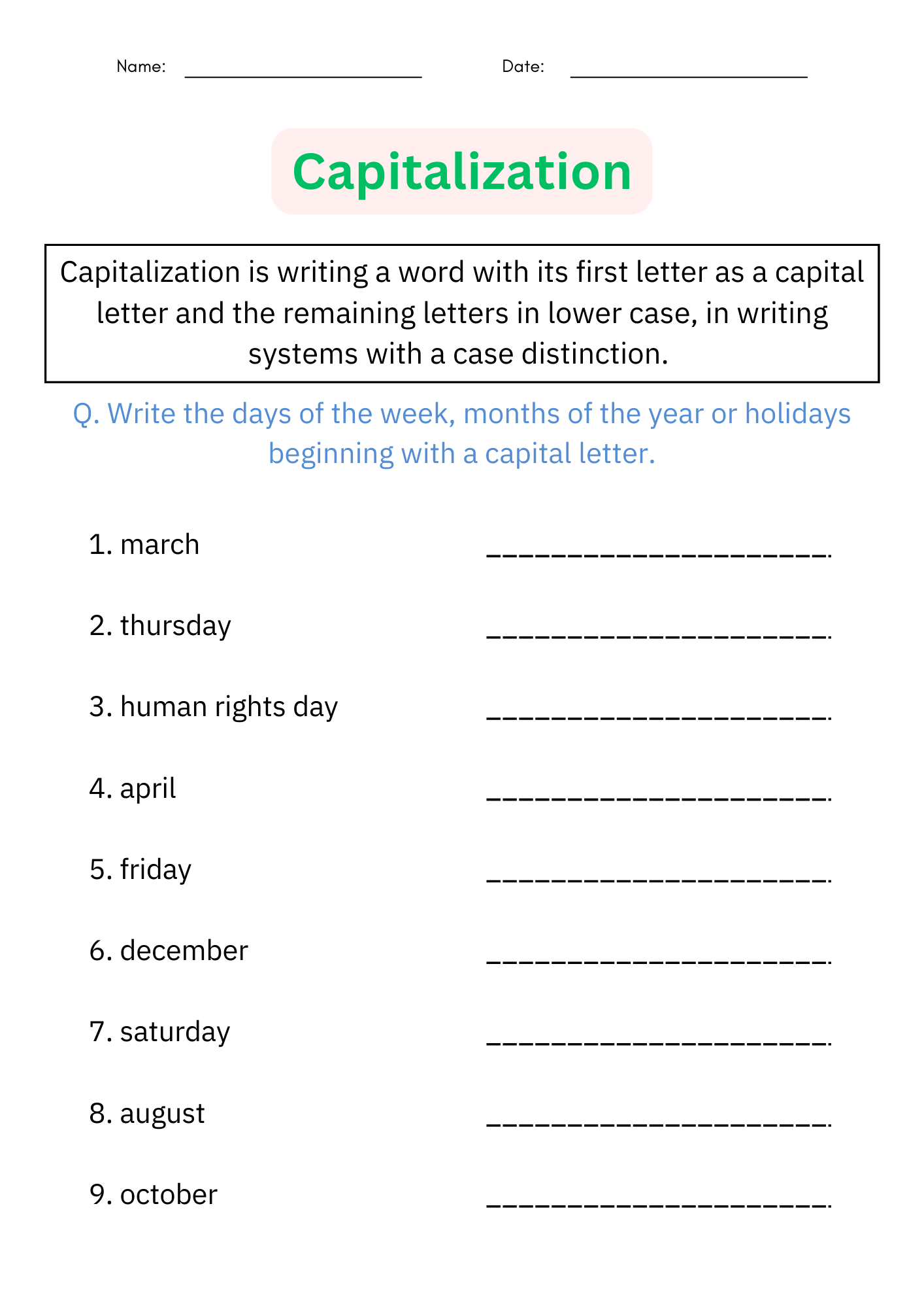 Printable Capitalization Grammar Worksheets Digital Resources For Grade 1 2 Made By Teachers Printable Capitalization Grammar Worksheets Digital Resources For Grade 1 2 Made By Teachers