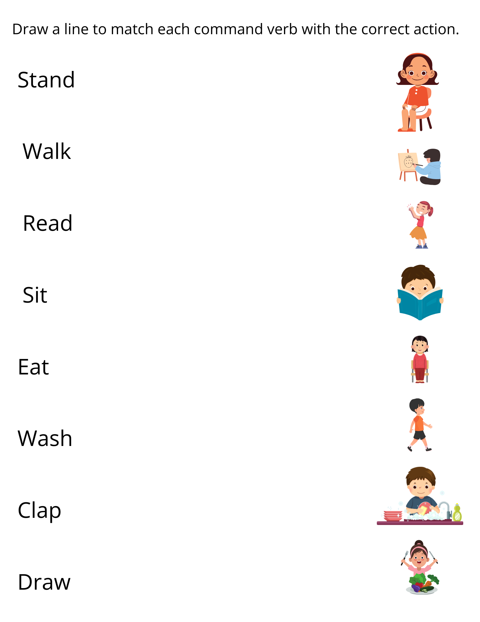 Printable Command Verbs Worksheet For Grade 1 Made By Teachers Printable Command Verbs Worksheet For Grade 1 Made By Teachers