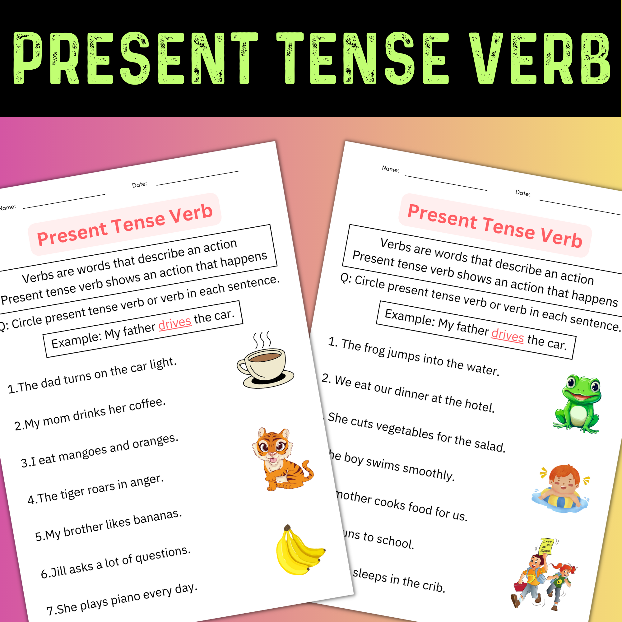 Simple Present Grammar Worksheets