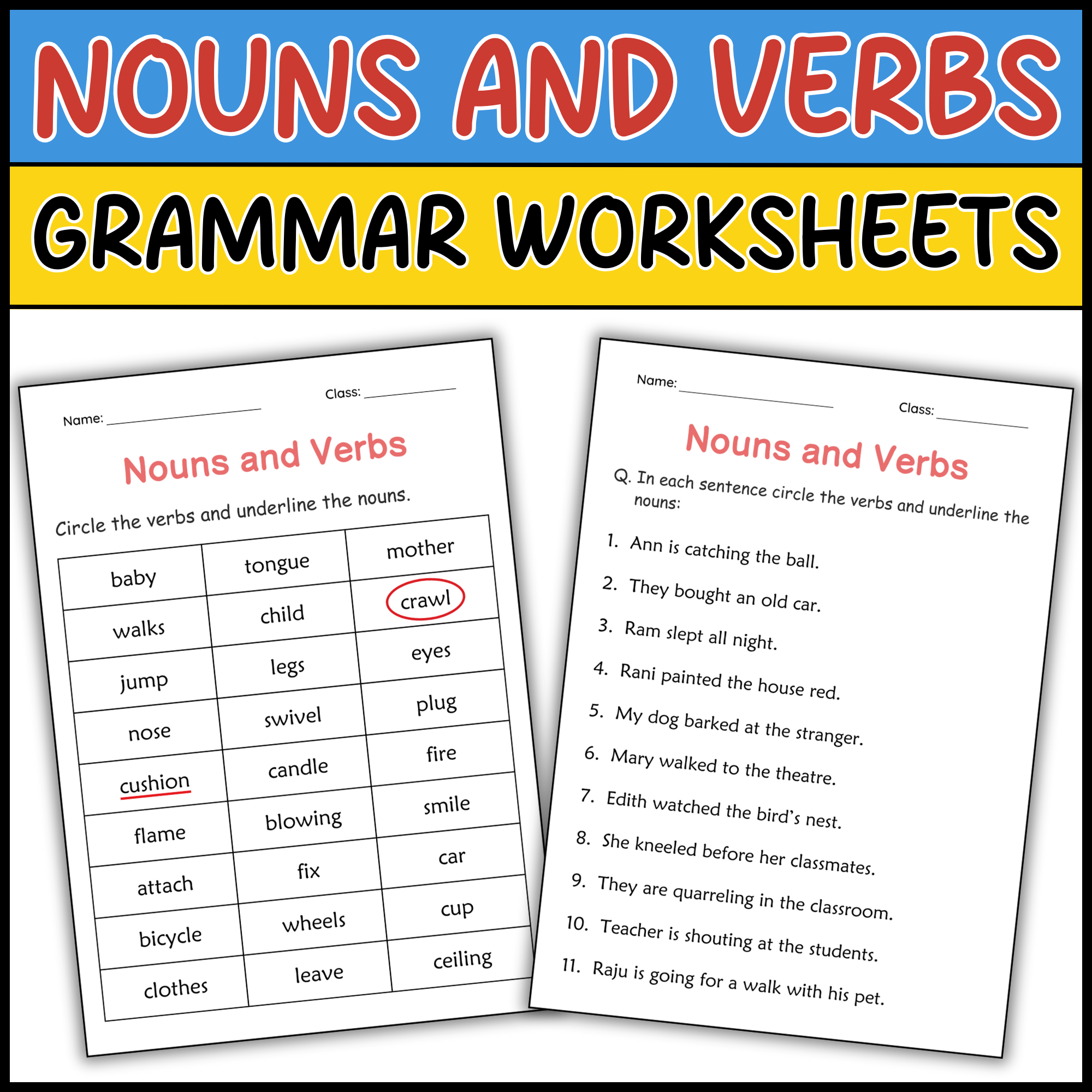 3rd Grade Grammar Worksheet Printables