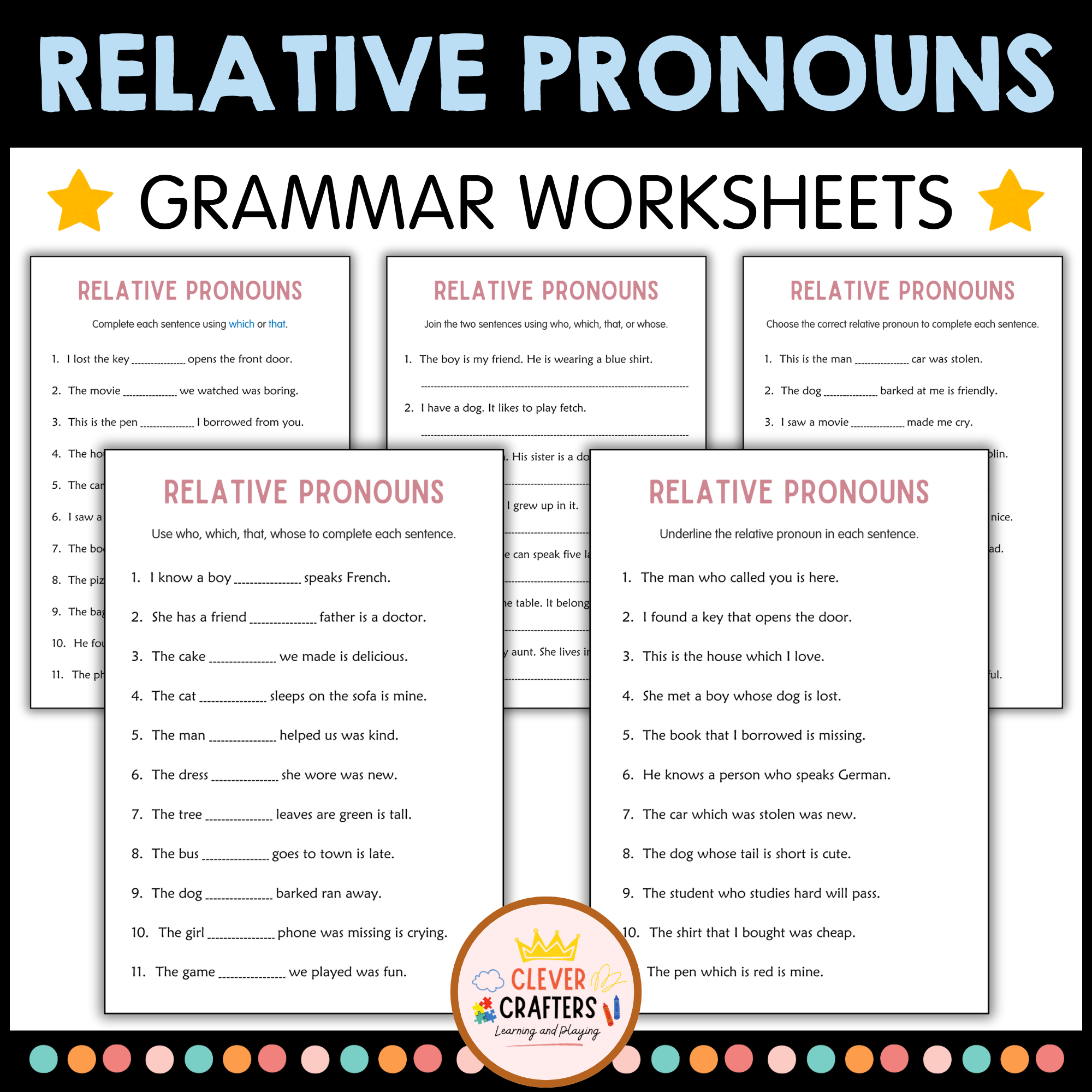 Which Or That Grammar Worksheet