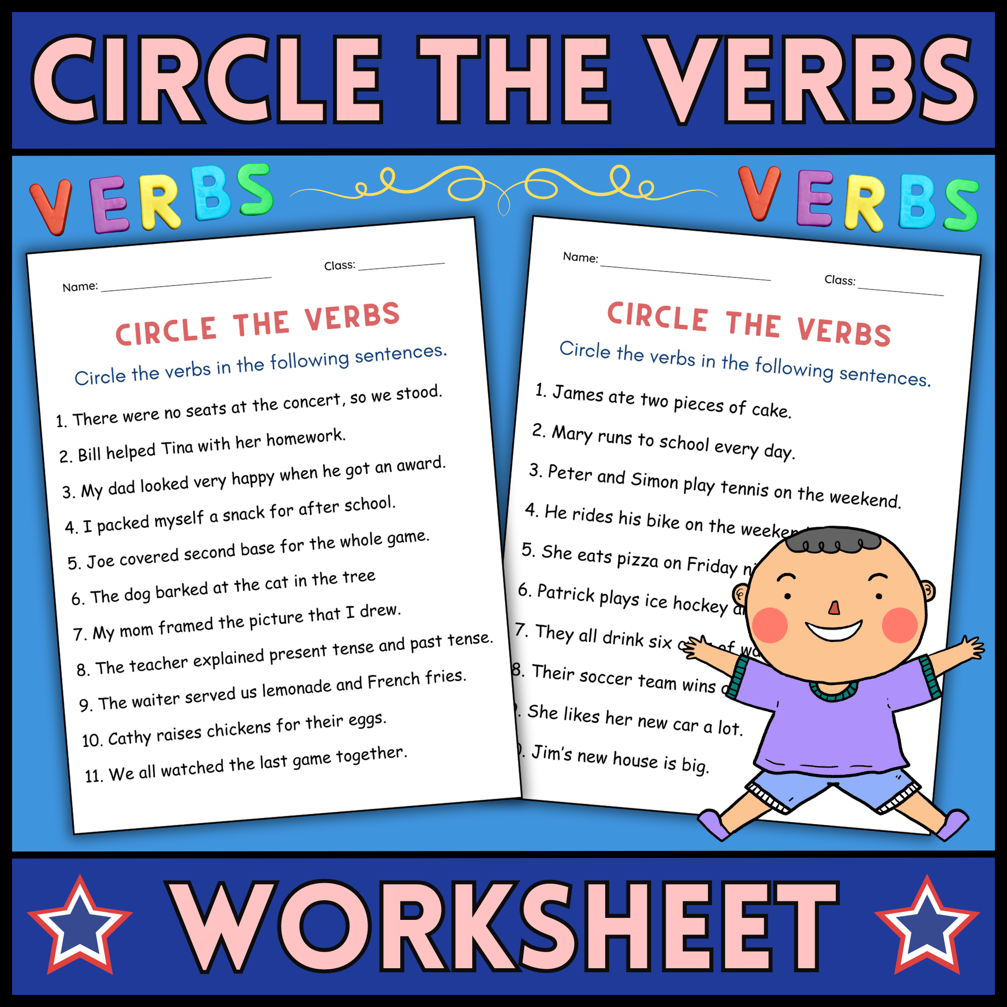 Printable Sentences Circle The Verbs Grammar Worksheet For Grade 2 Made By Teachers Printable Sentences Circle The Verbs Grammar Worksheet For Grade 2 Made By Teachers