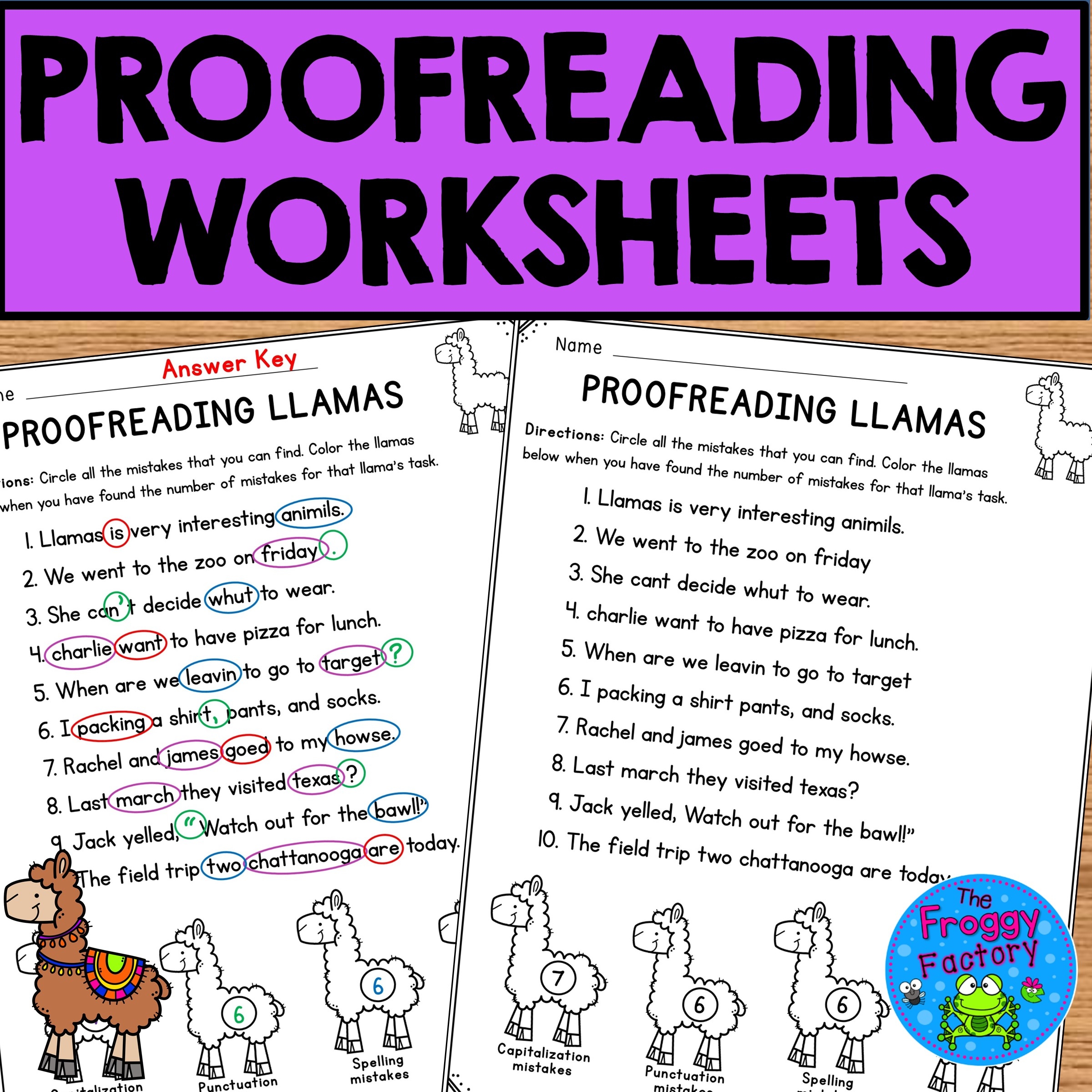 Proofreading Worksheets Editing Practice Proofreading Worksheets Editing Practice