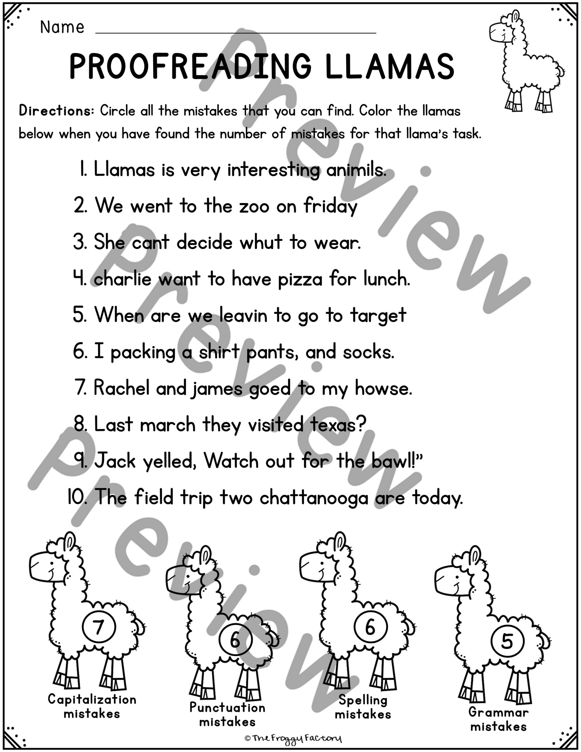 4th Grade Grammar Editing Worksheets 4th Grade Grammar Editing Worksheets