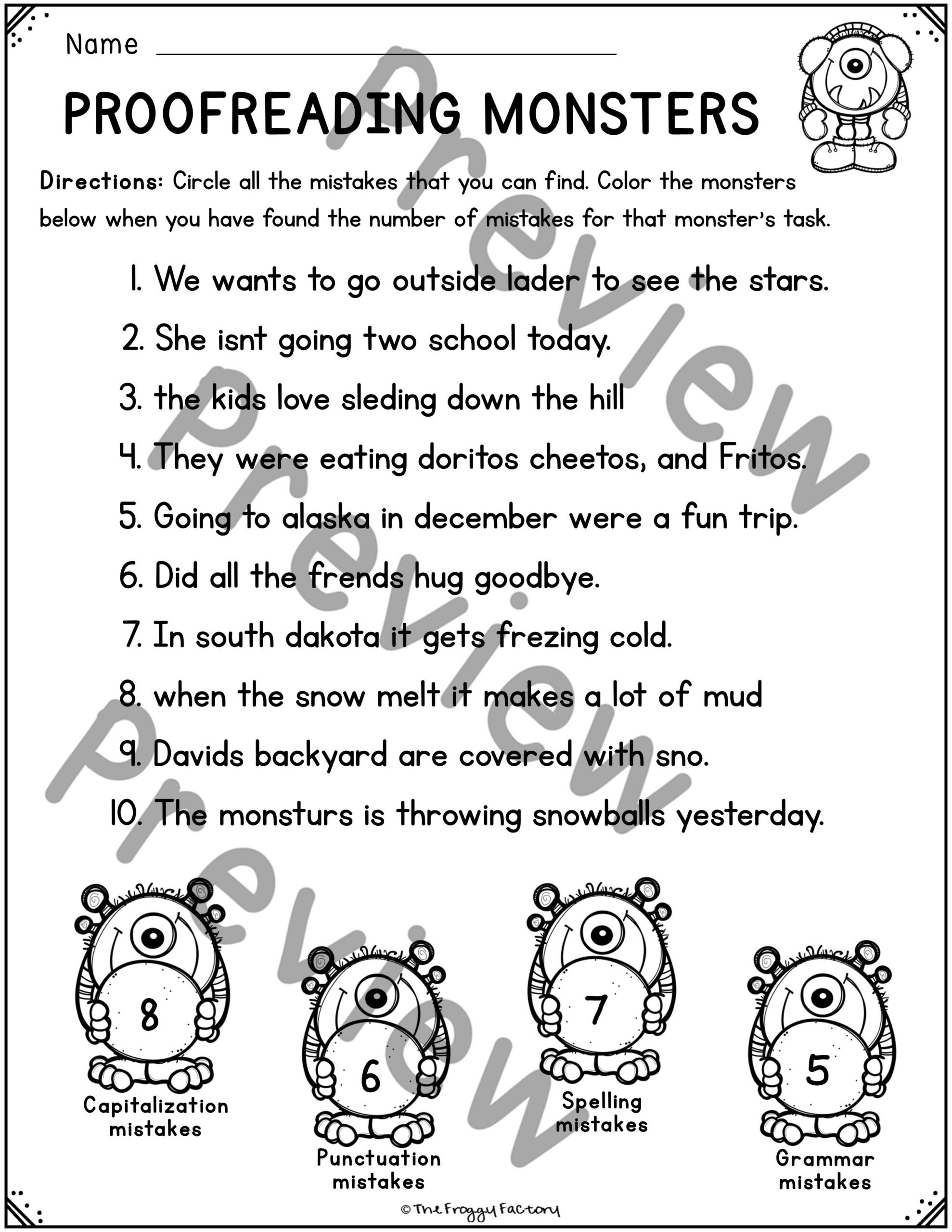 Proofreading Worksheets Editing Practice Made By Teachers