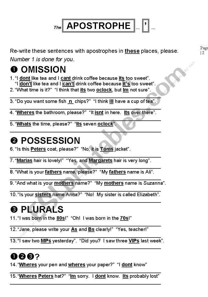 10th Grade Grammar Worksheets Punctuation Apostrophes 10th Grade Grammar Worksheets Punctuation Apostrophes