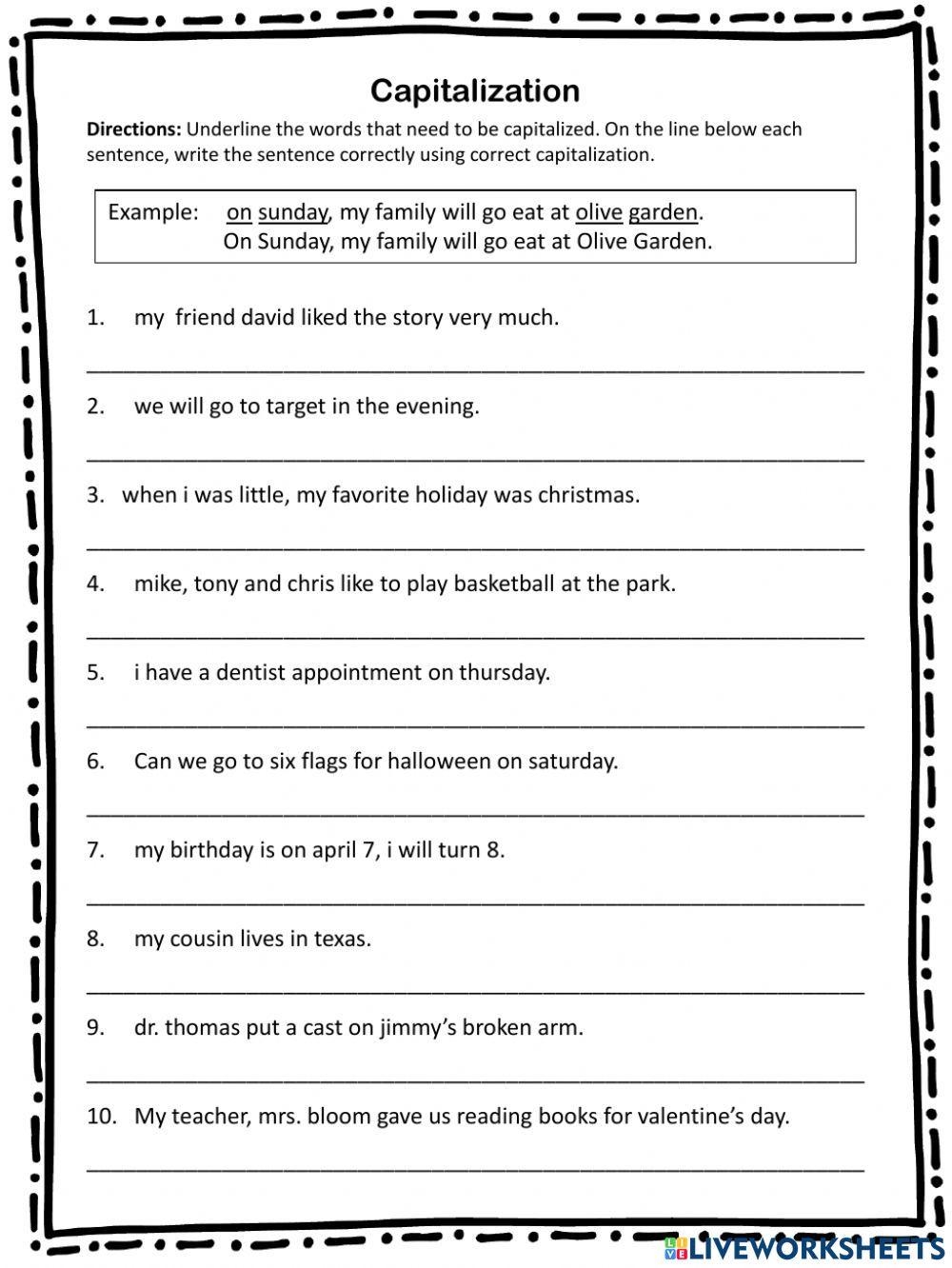 Punctuation Free Interactive Worksheets 2111668