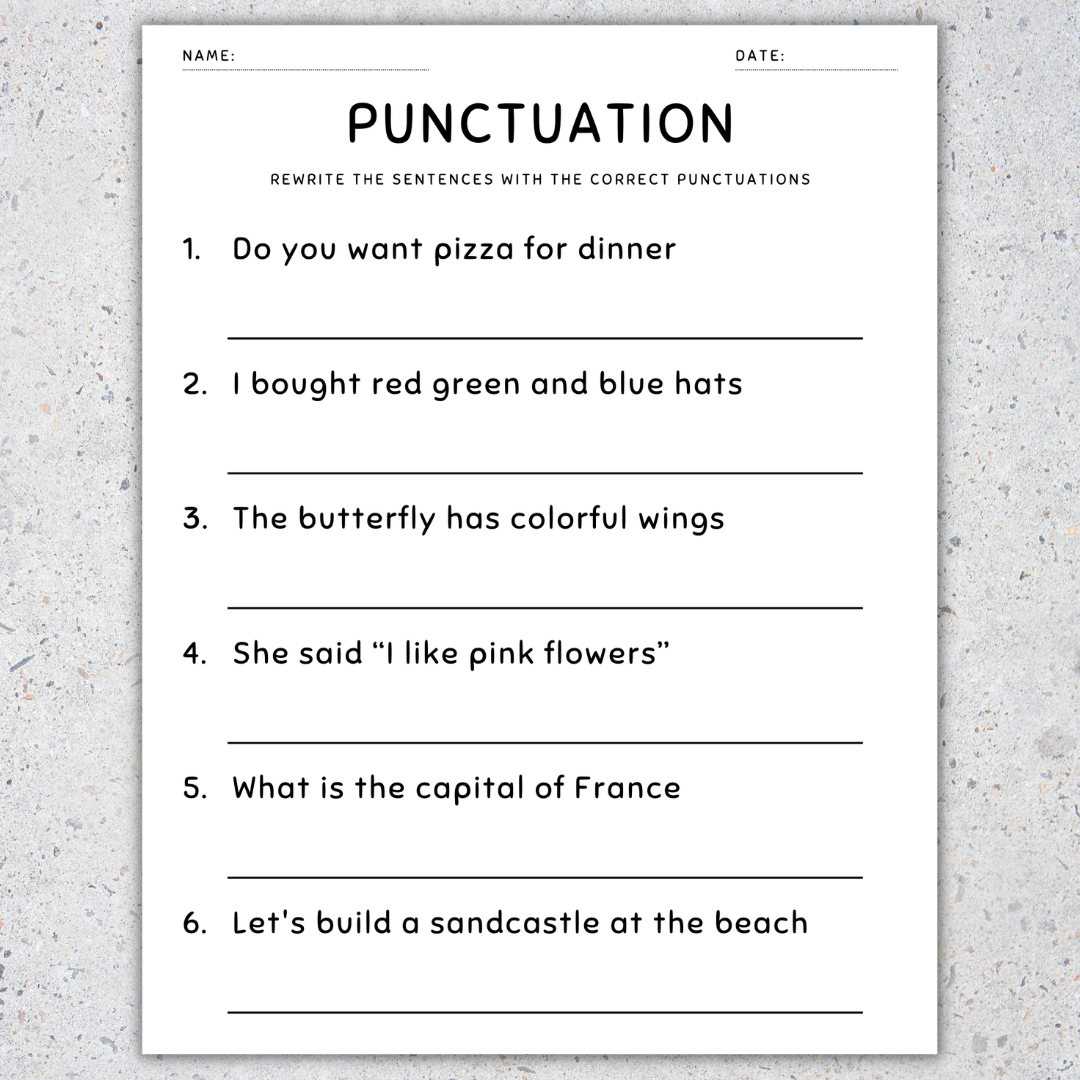 Punctuation Worksheets Fix The Sentences Grammar Practice 2nd Grade Made By Teachers Punctuation Worksheets Fix The Sentences Grammar Practice 2nd Grade Made By Teachers
