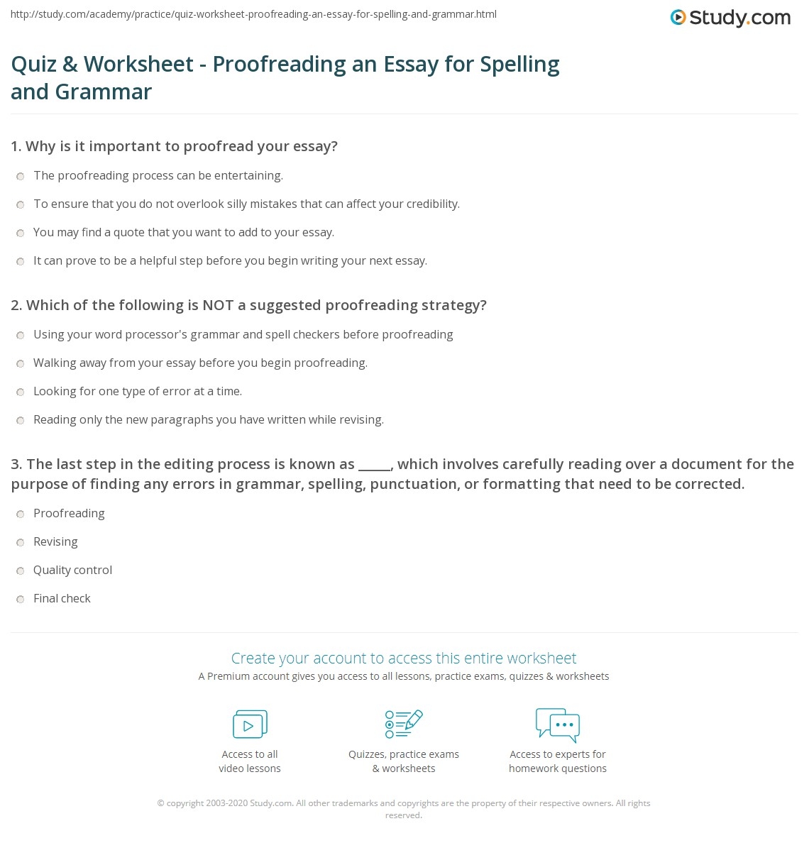 Proofreading Grammar Worksheets Proofreading Grammar Worksheets