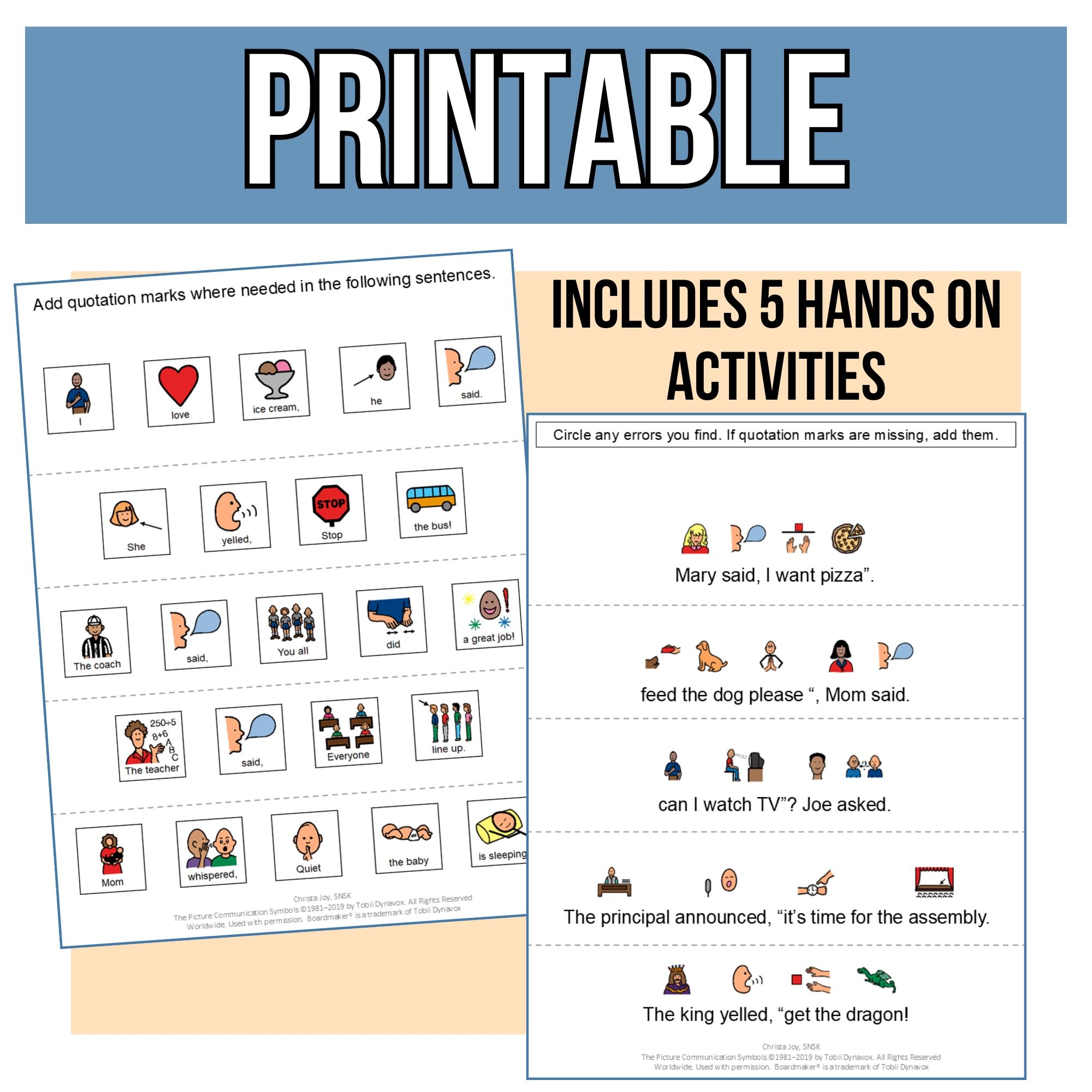 Quotation Marks Worksheet And Rules Special Education Middle School Grammar Special Needs For Special Kids
