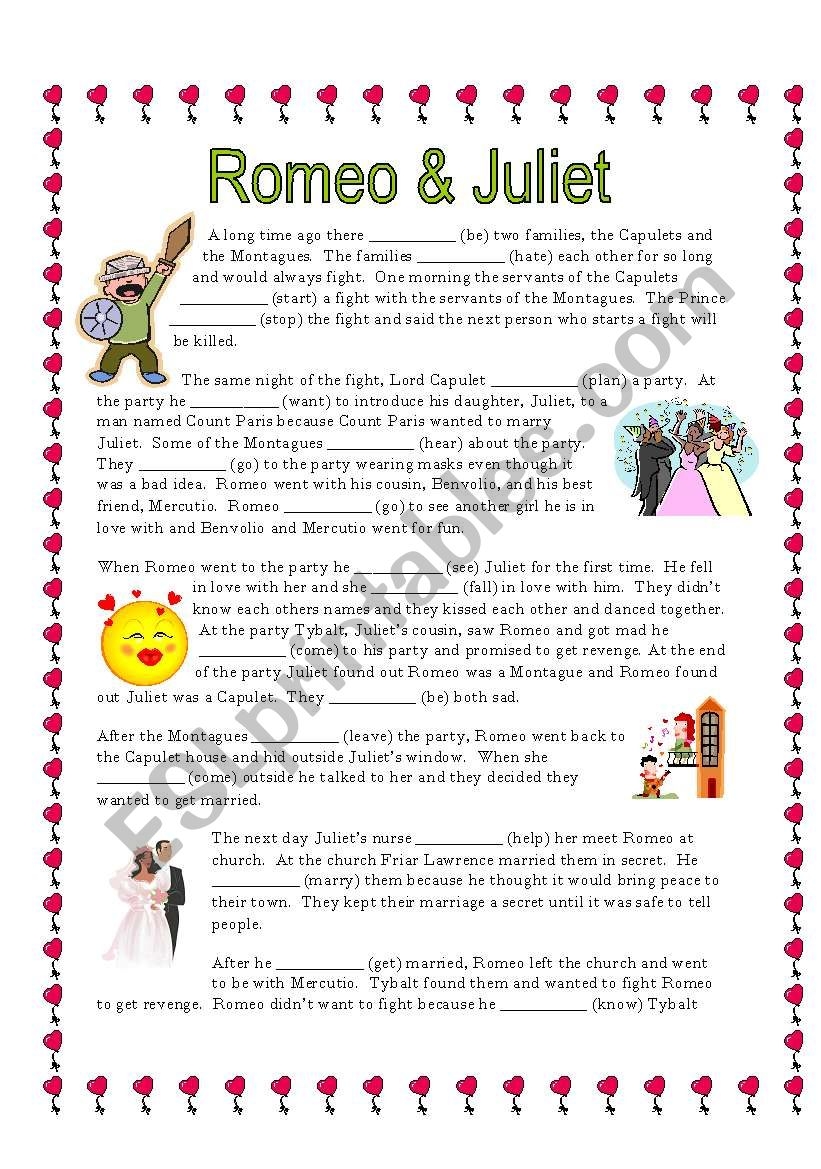 Reading Shakespeare Romeo And Juliet ESL Worksheet By Suzanne95212 Reading Shakespeare Romeo And Juliet ESL Worksheet By Suzanne95212