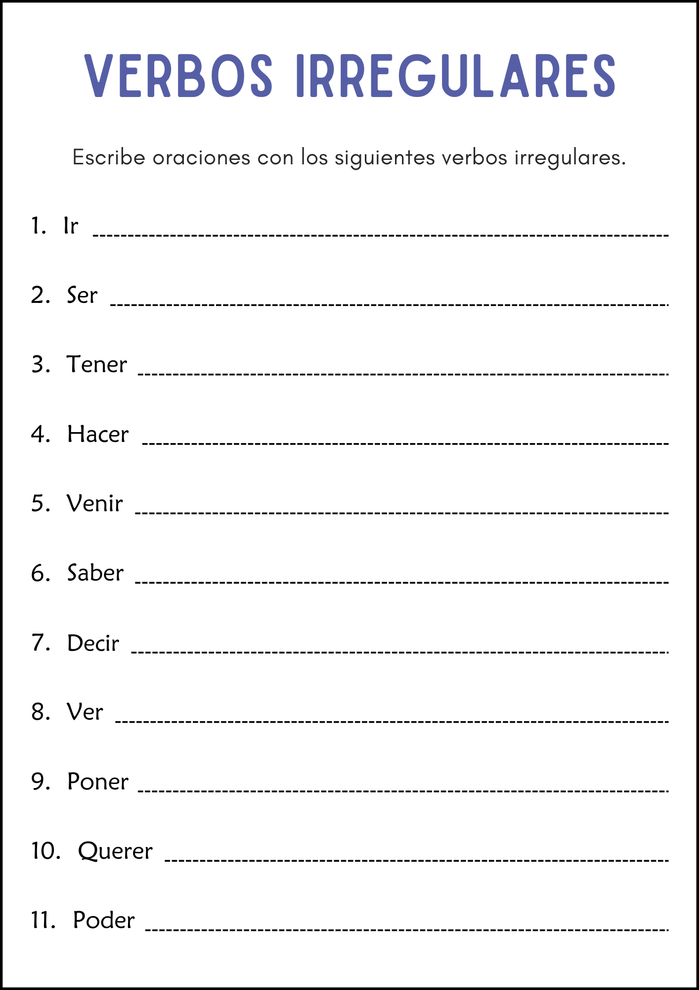 Basic Spanish Grammar Worksheets Basic Spanish Grammar Worksheets