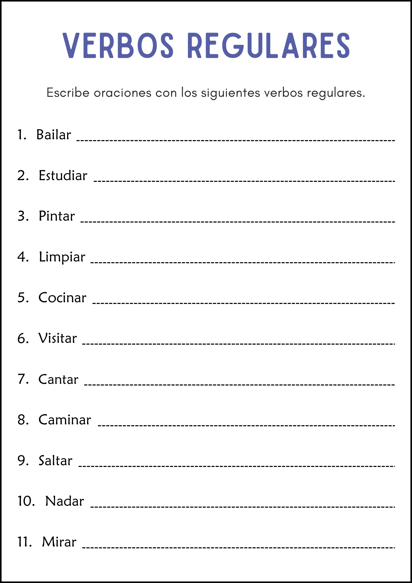 Regular And Irregular Verbs Grammar Worksheets In Spanish Made 