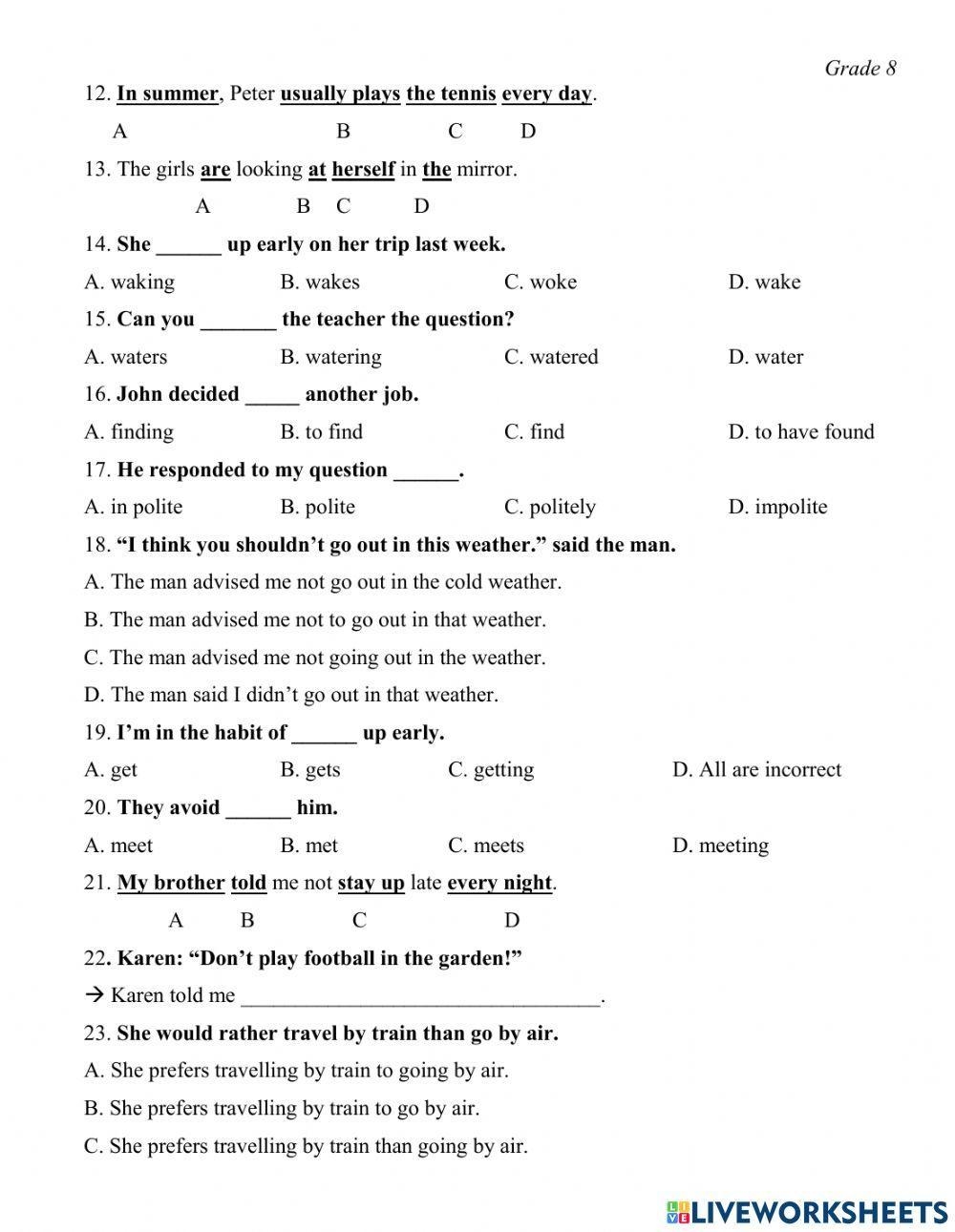 Review Grade 8 Free Interactive Worksheets 1777501 Review Grade 8 Free Interactive Worksheets 1777501
