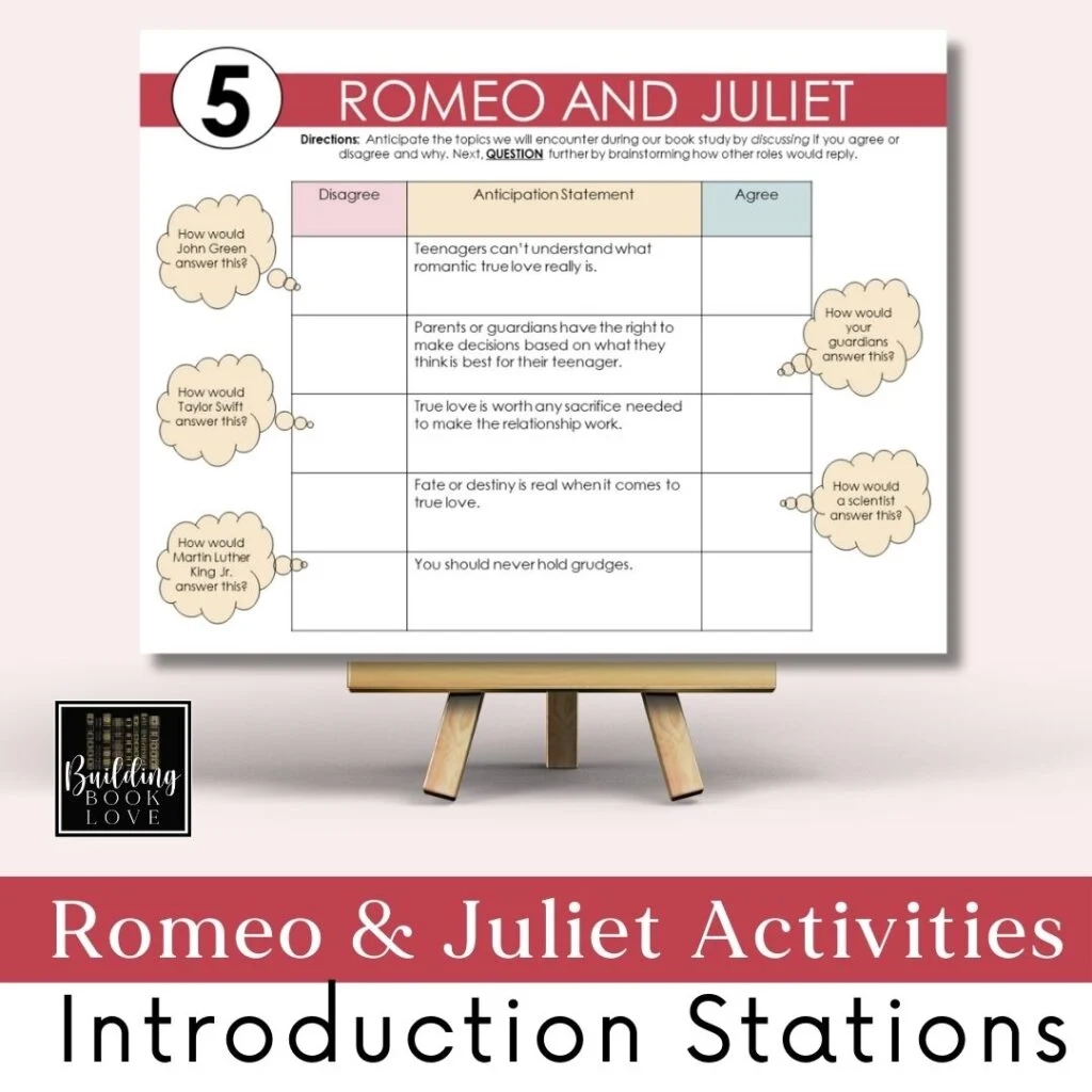 Romeo And Juliet Activities Teaching Ideas And Lessons Building Book Love Romeo And Juliet Activities Teaching Ideas And Lessons Building Book Love