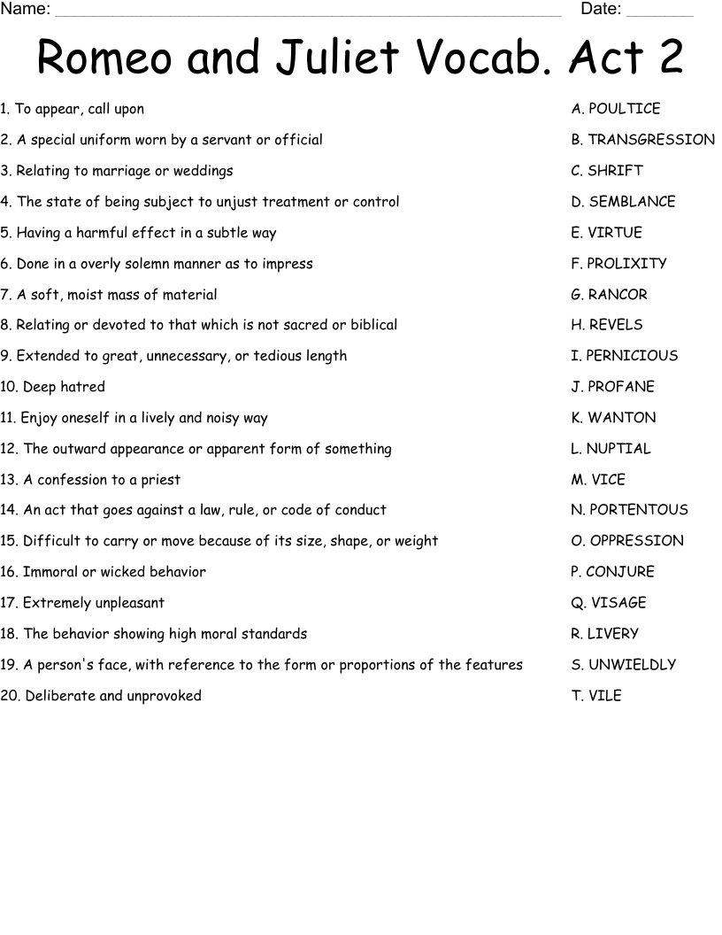Romeo And Juliet Grammar Worksheets Romeo And Juliet Grammar Worksheets