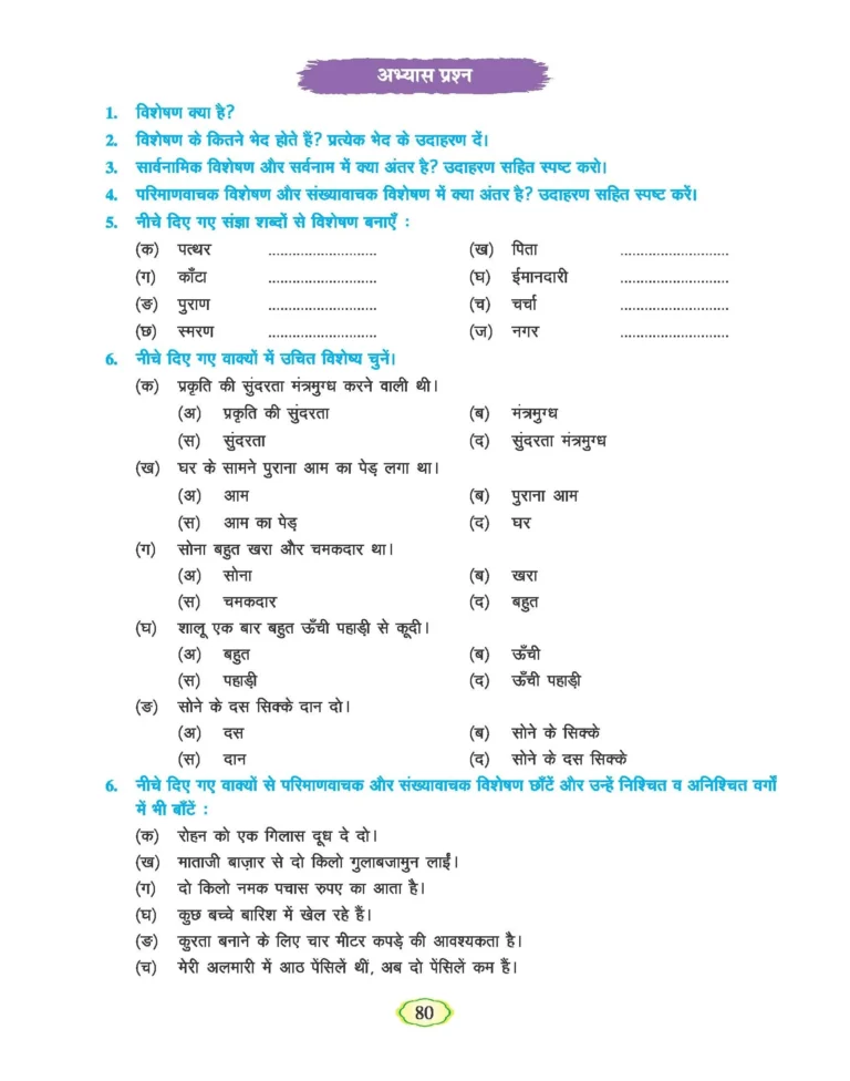 Saral Hindi Vyakaran Hindi Grammar For Class 8 Sahitya Bhawan