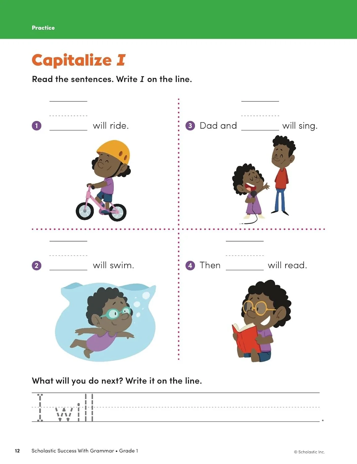Scholastic Success With Grammar Grade 1 Workbook