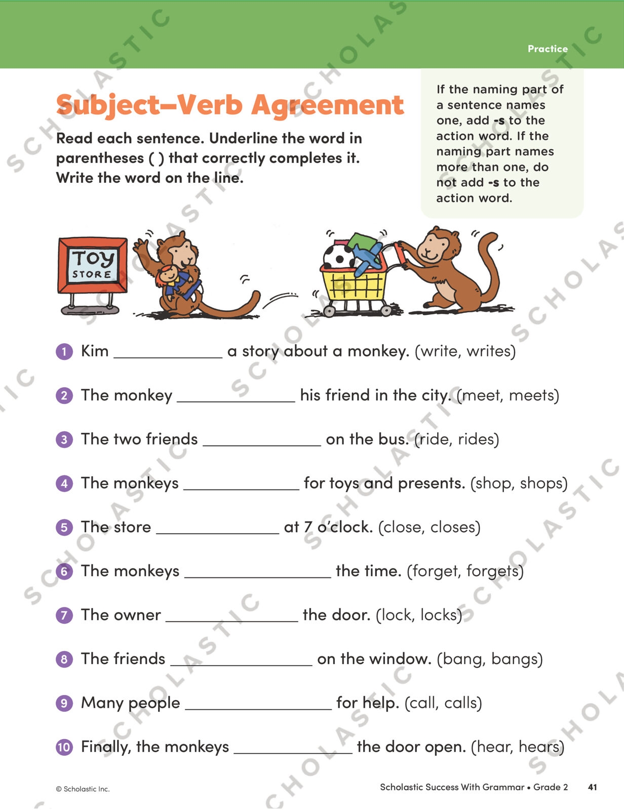 Scholastic Success With Grammar Grade 2 Workbook Scholastic Education