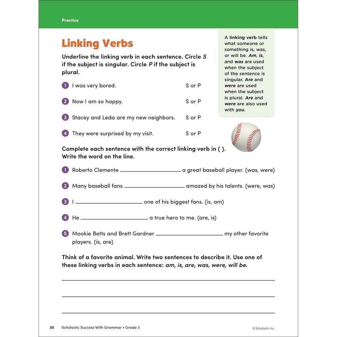 Scholastic Success With Grammar Workbook Grade 3