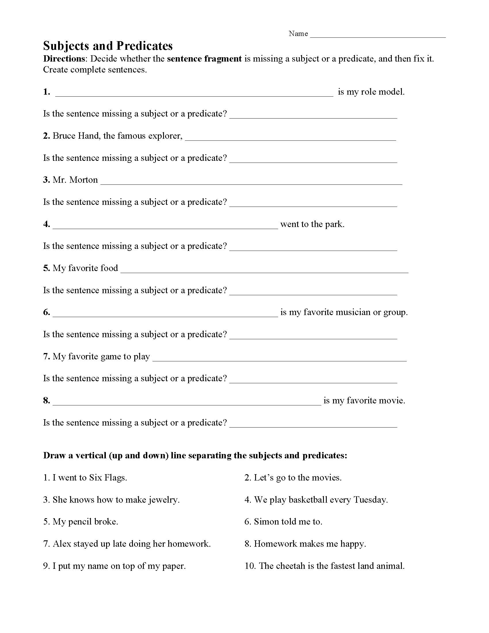 High School Grammar Practice Worksheets