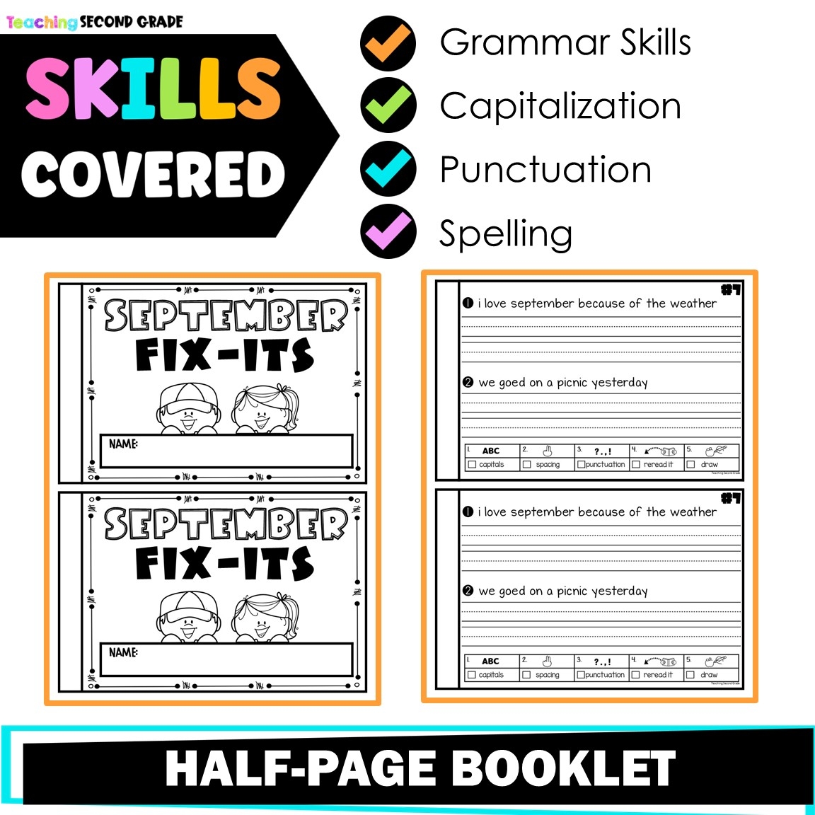 September Fix The Sentence Worksheets Sentence Editing Daily Oral Language DOL September Fix The Sentence Worksheets Sentence Editing Daily Oral Language DOL