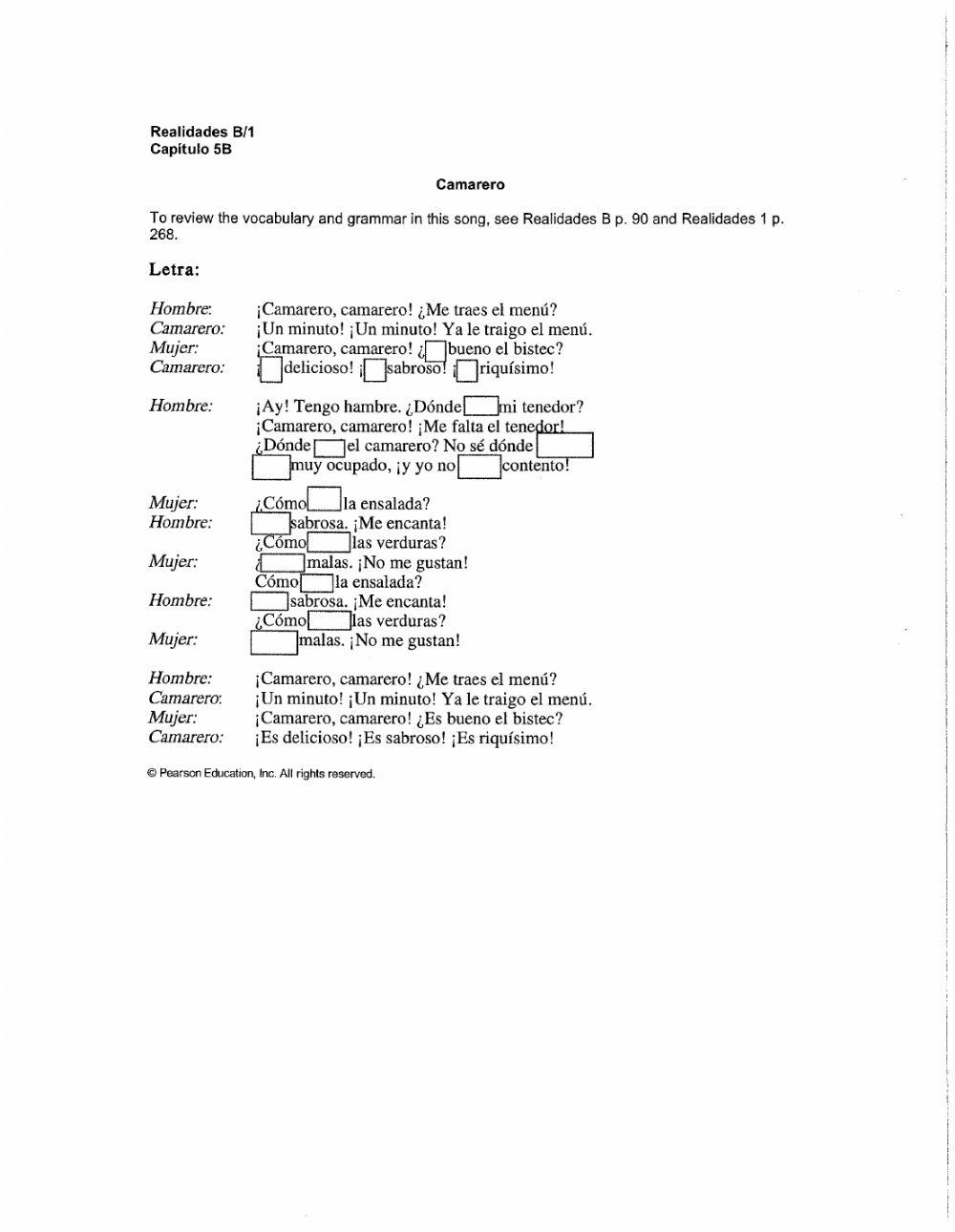 Conjuguemos Grammar Worksheet Ser Vs Estar