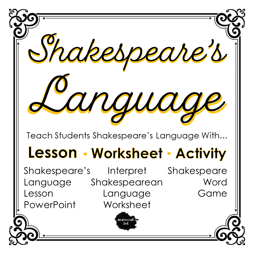 Shakespeare Grammar Worksheet
