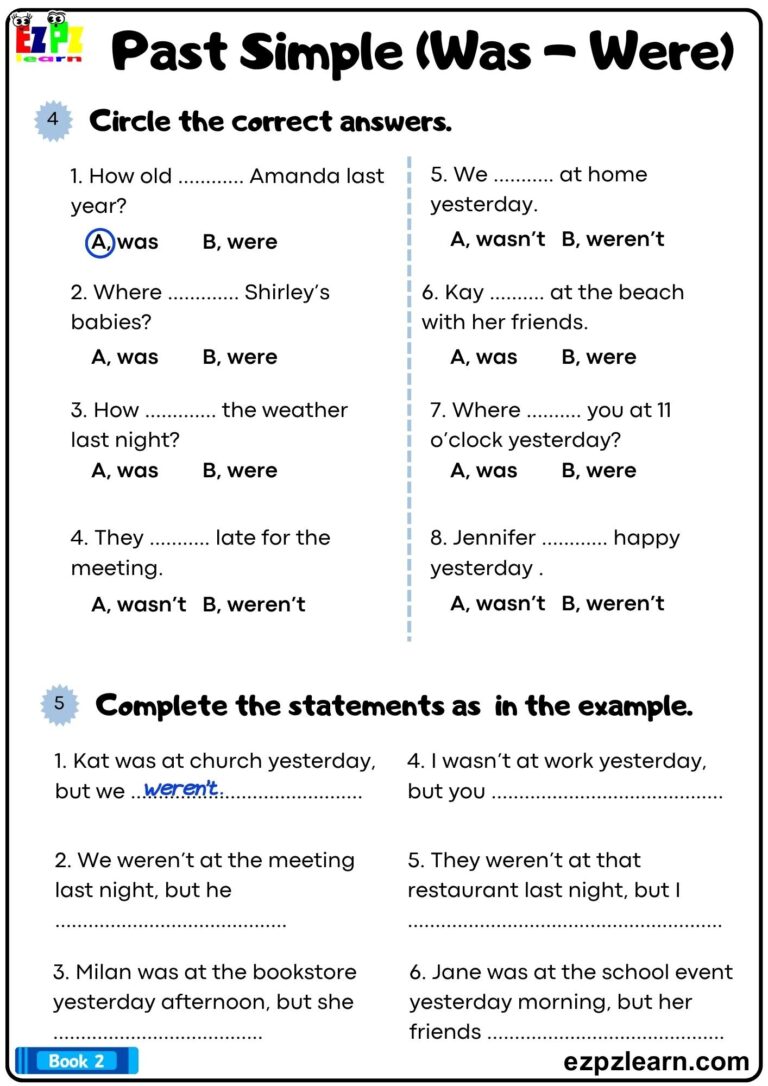Simple Past Ezpzlearn