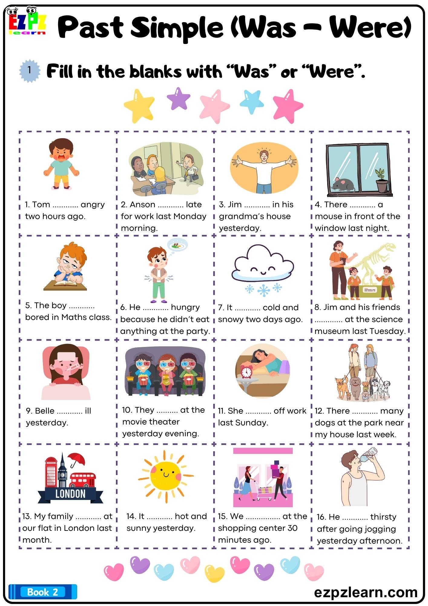 Grammar Worksheets Past Tense