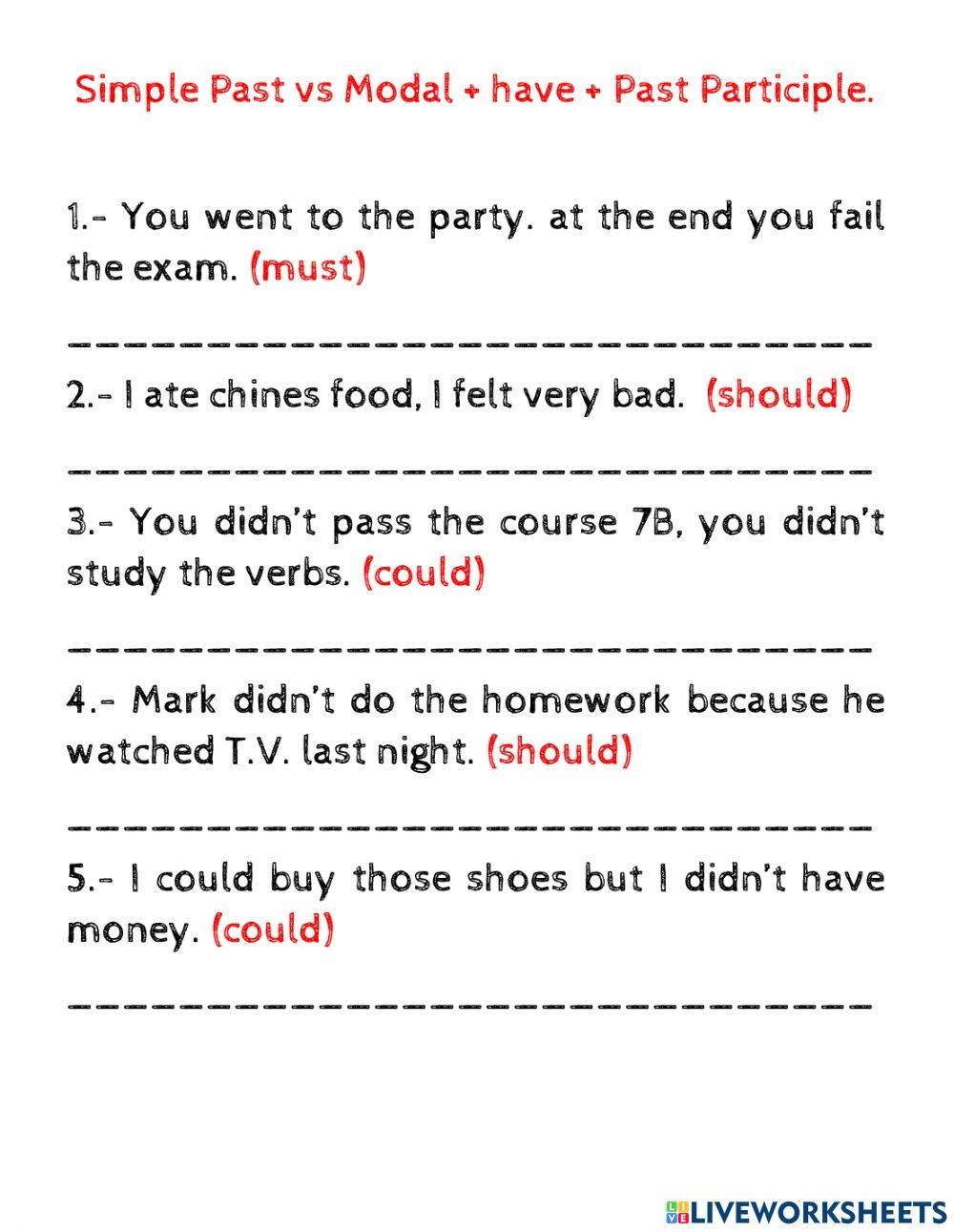 Simple Past Vs Free Interactive Worksheets 2120634