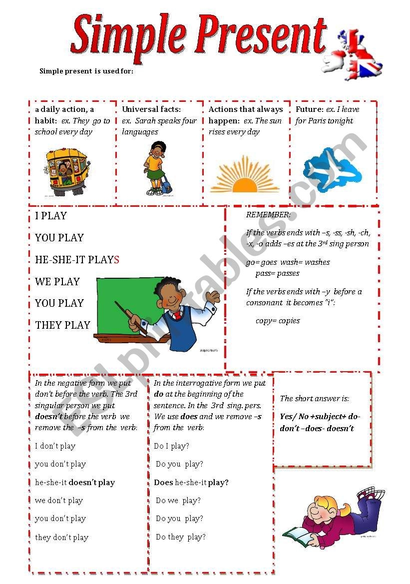Present Simple Grammar Worksheets