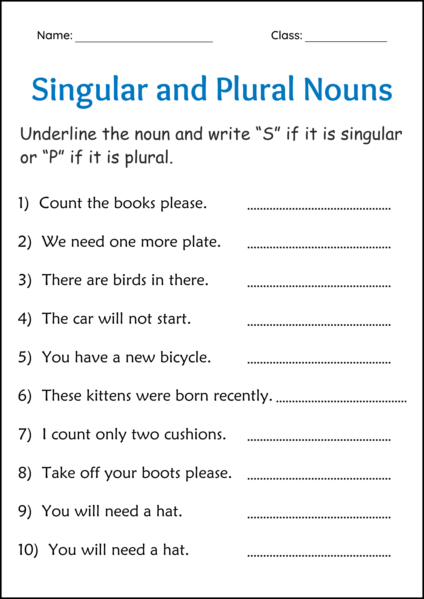 Singular And Plural Nouns Grammar Worksheets Irregular And Regular Nouns Made By Teachers