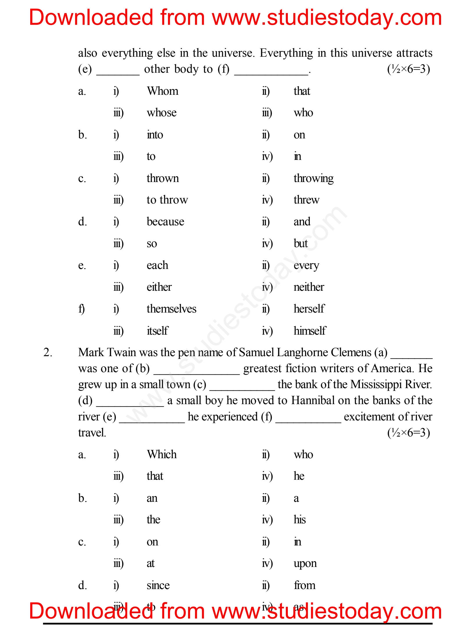 SOLUTION Cbse Class 10 English Grammar Questions Studypool SOLUTION Cbse Class 10 English Grammar Questions Studypool