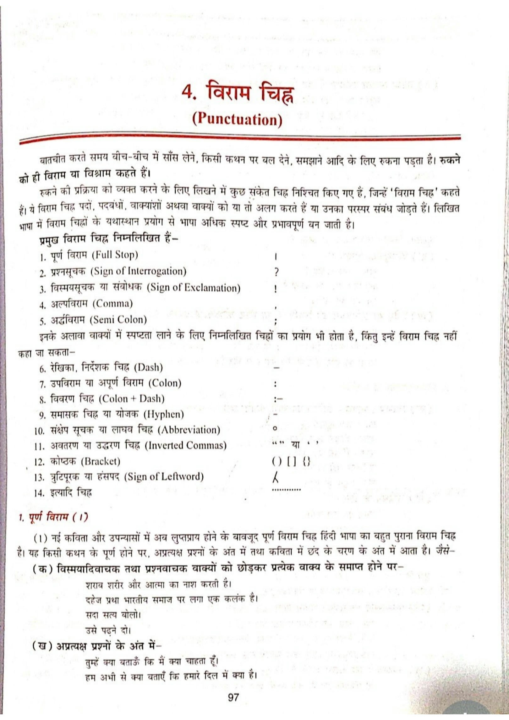 SOLUTION Class 9 Hindi Grammar Viram Chinh Studypool